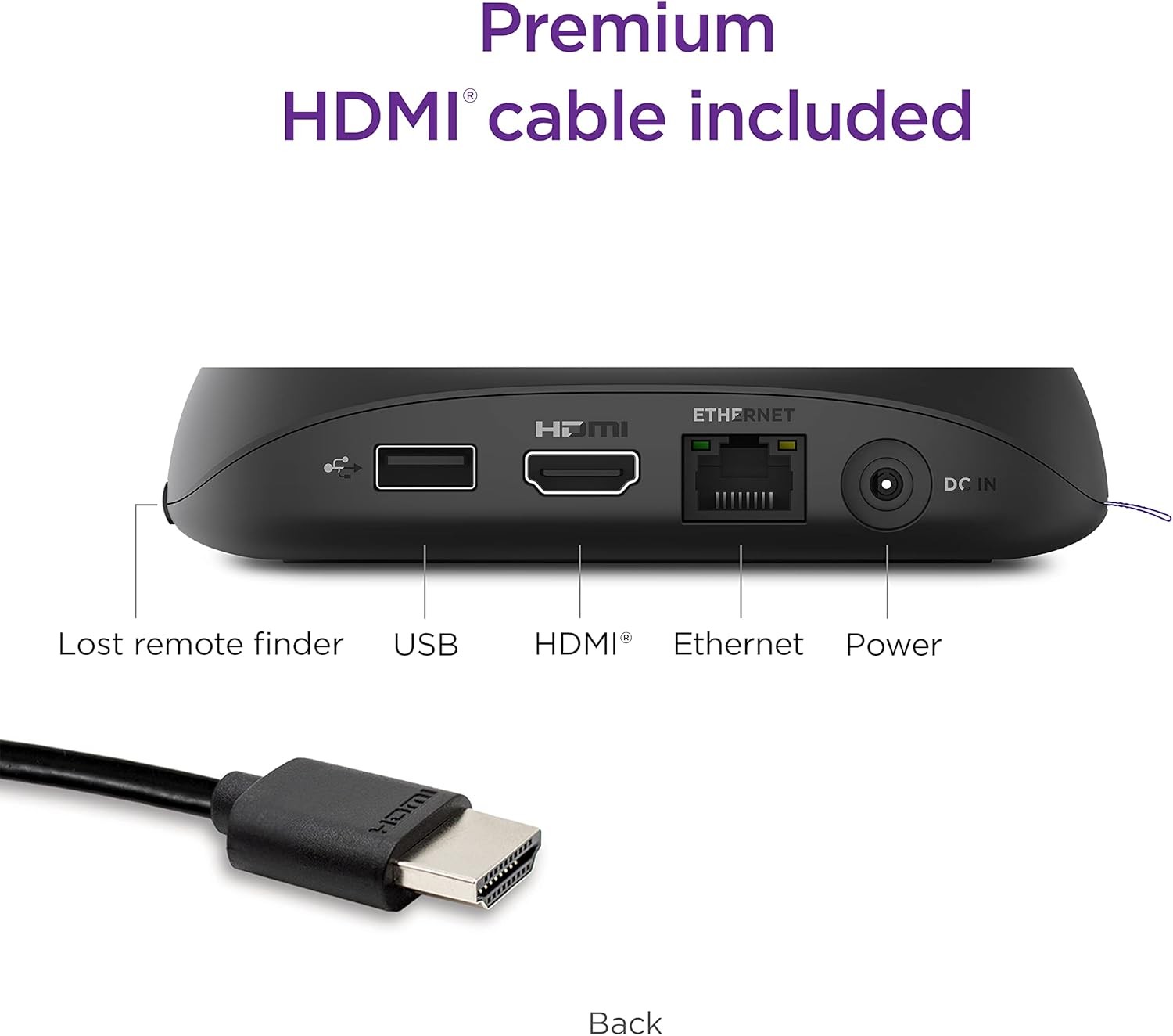 Roku Ultra LT Streaming Device 4K/HDR/Dolby Vision Roku Voice Remote 4801RW