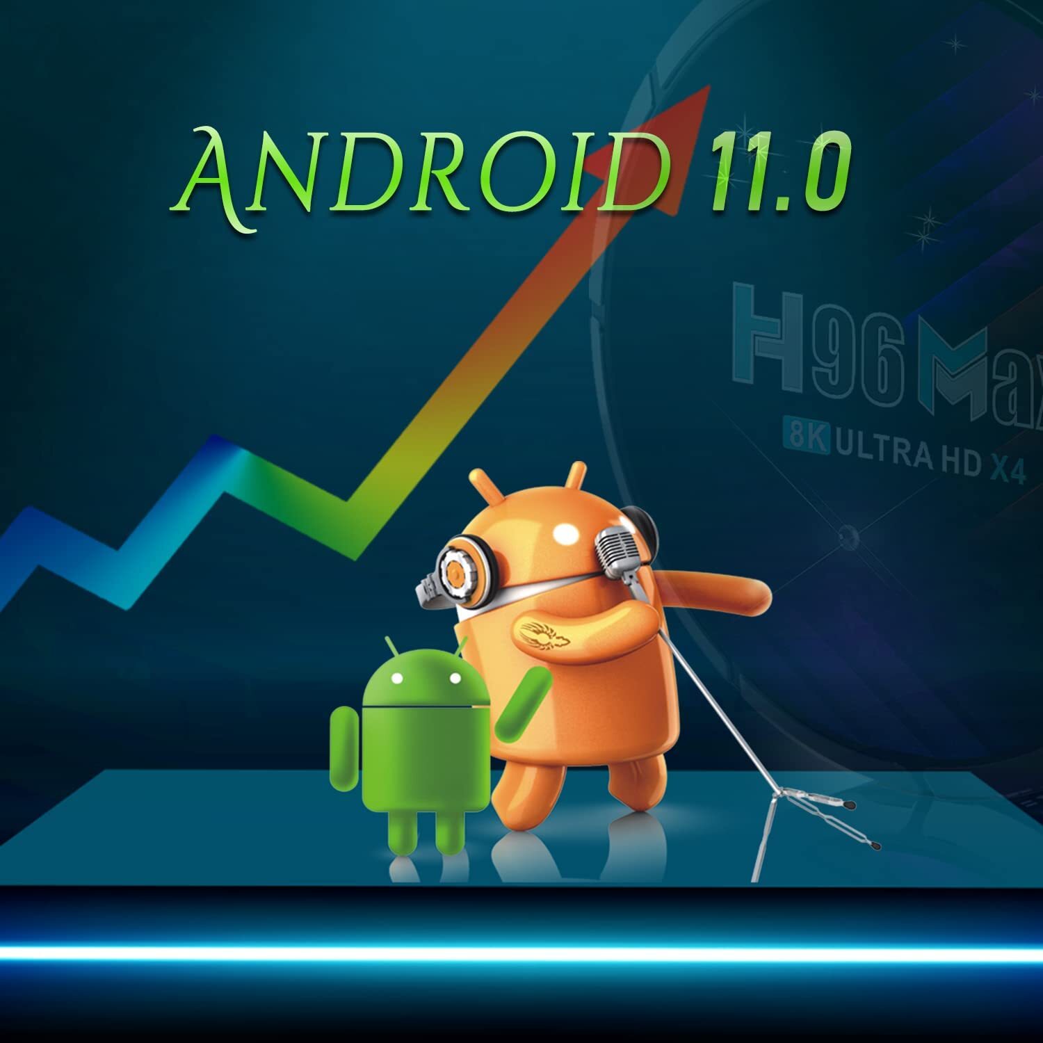 Android 11 TV Box H96 Max X4 Amlogic S905X4 4GB RAM 64GB ROM with 100M LAN