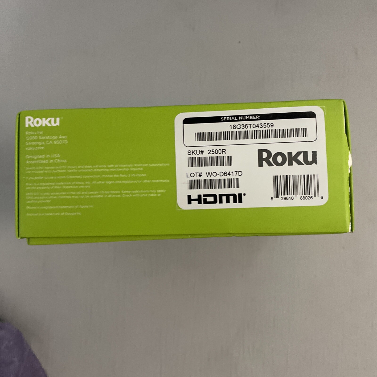 Roku HD (2nd Generation) Media Streamer 2500R – Black