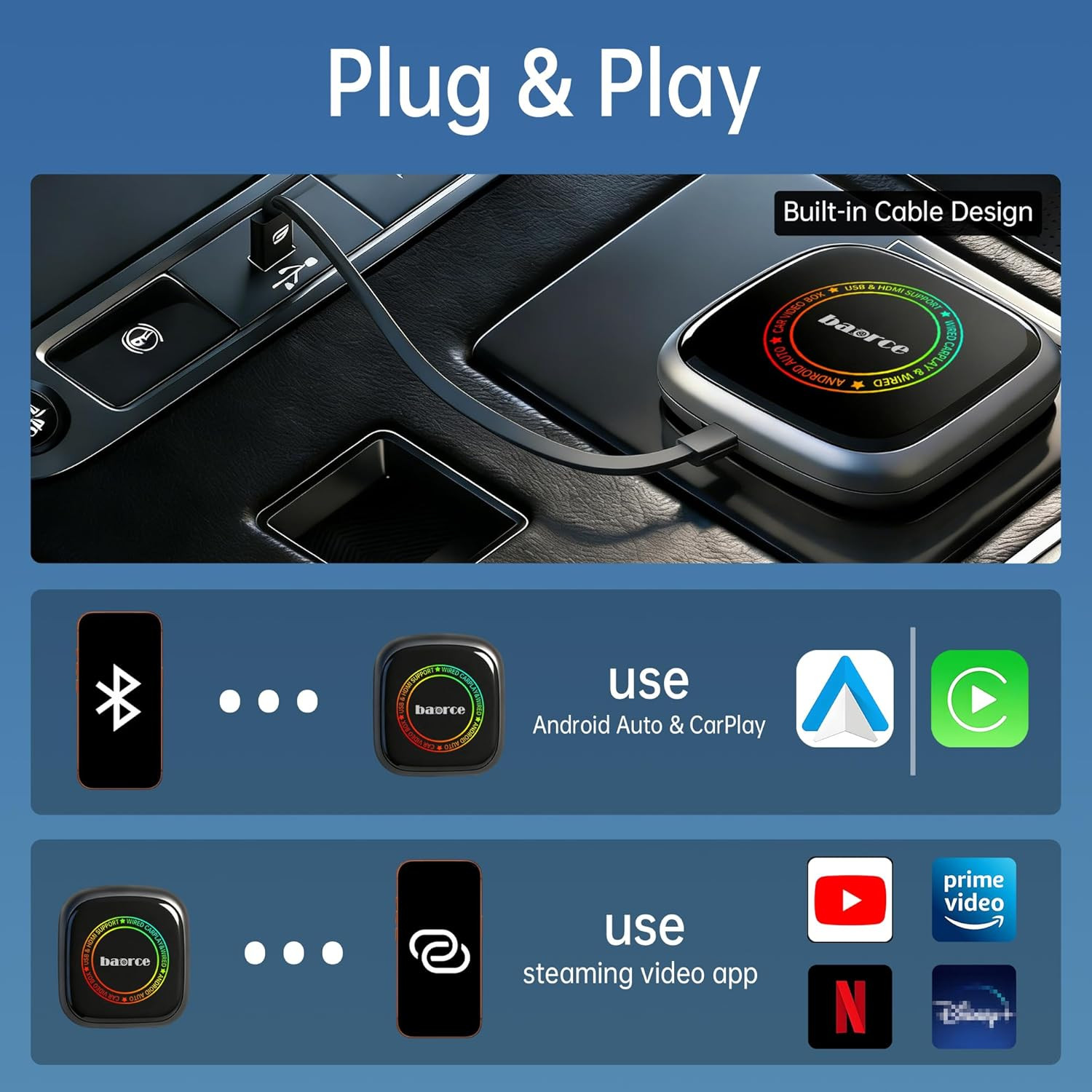 Magic Box 3.0 Max 2026 Upgrade – 32G Car Streaming Device with Netflix, Youtube,