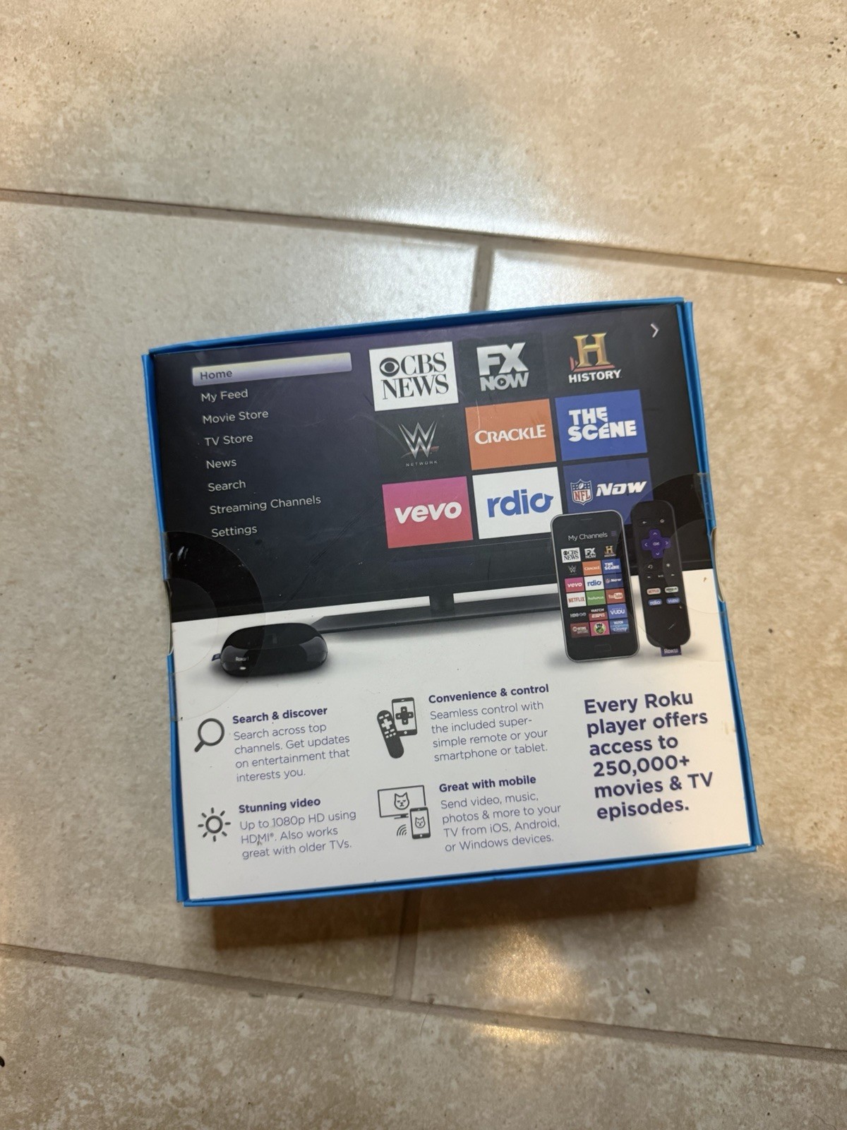 Roku 1 1080p HDMI Streaming Media Player Box w/ Remote, Black 2710RW