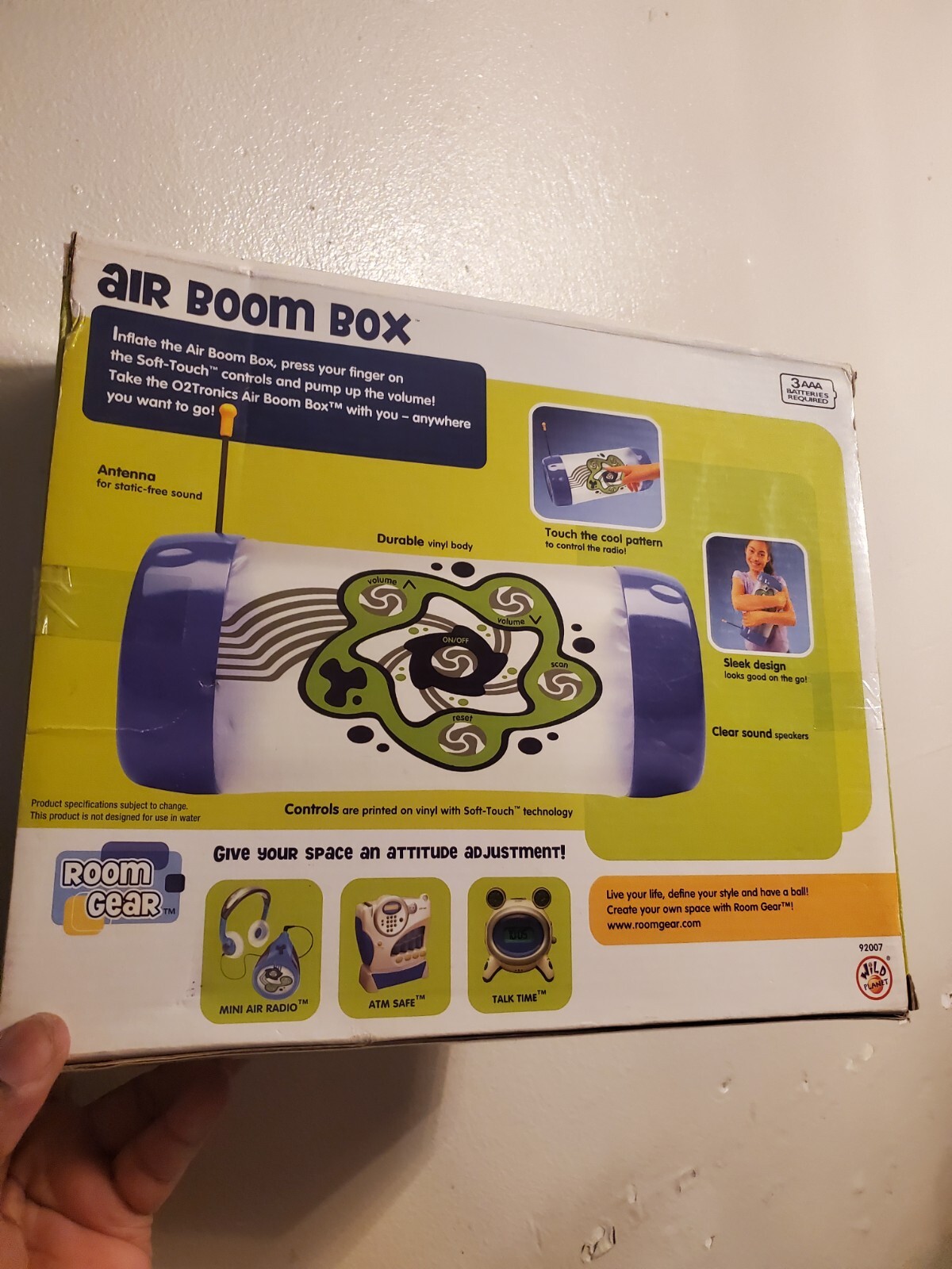 Room Gear Air Boom Box Inflatable with FM Radio Touch Sensitive Controls