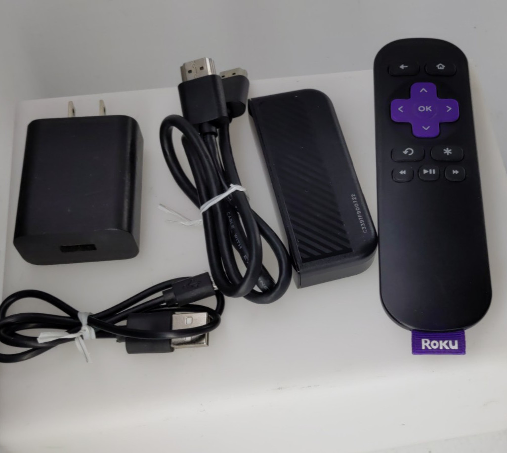 Roku Premiere 3920X 4K HDR Streaming Stick Player w/ Remote, HDMI, mini usb cord