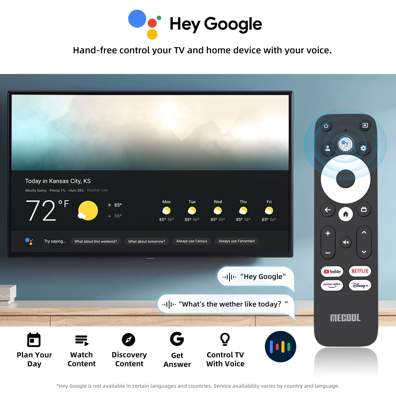 MECOOL M2 Pro Google TV Box Android 11 Netflix Certified 4K S905Y4 2GB+16GB