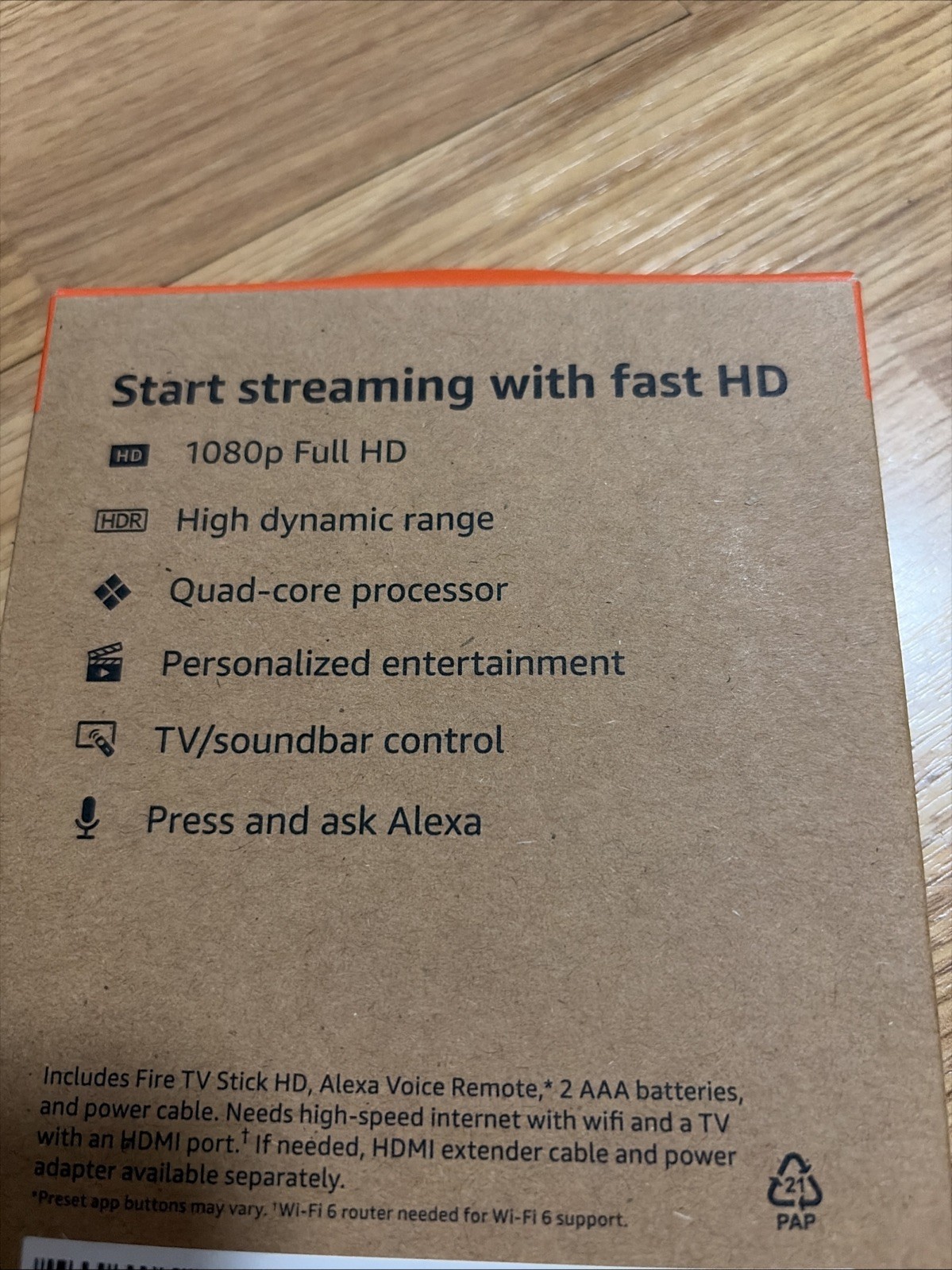 Amazon Fire TV Stick HD 2nd Gen Wifi 6 Streaming Remote