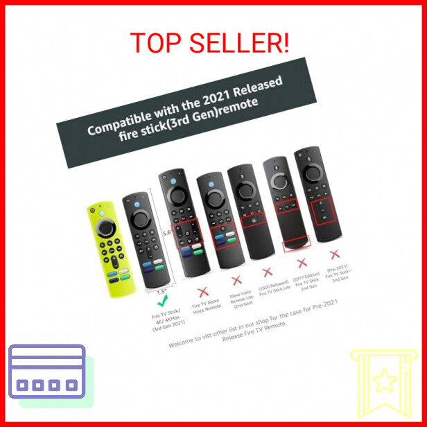 (2 Pack) Fire Stick Remote Cover 3rd Gen with Alexa Voice Remote,Fire TV Remote