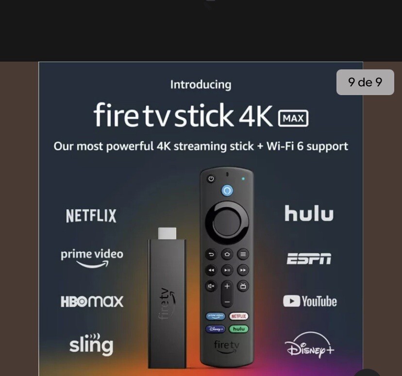 AMAZON FIRE TV Stick 4K MAX, Wi-Fi 6, Alexa Voice Remote (Includes TV controls)