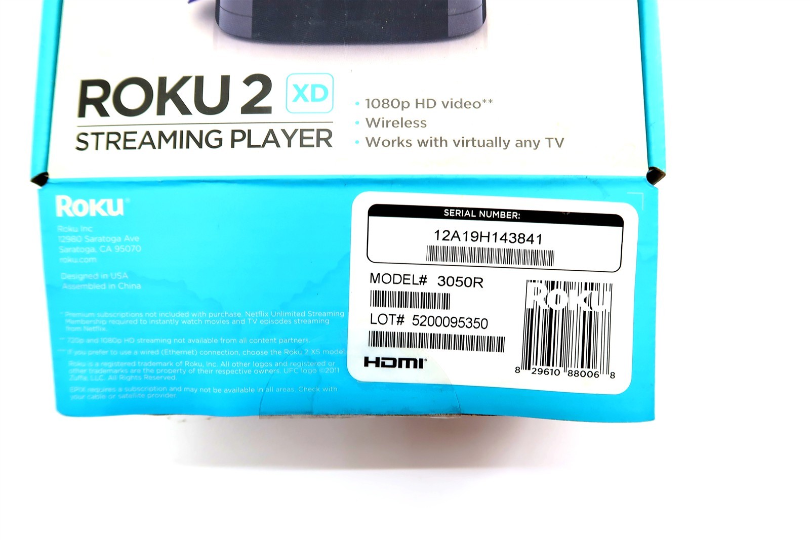 New ROKU 2 XD Streaming Player Model 3050R ~ Fast Shipping!!