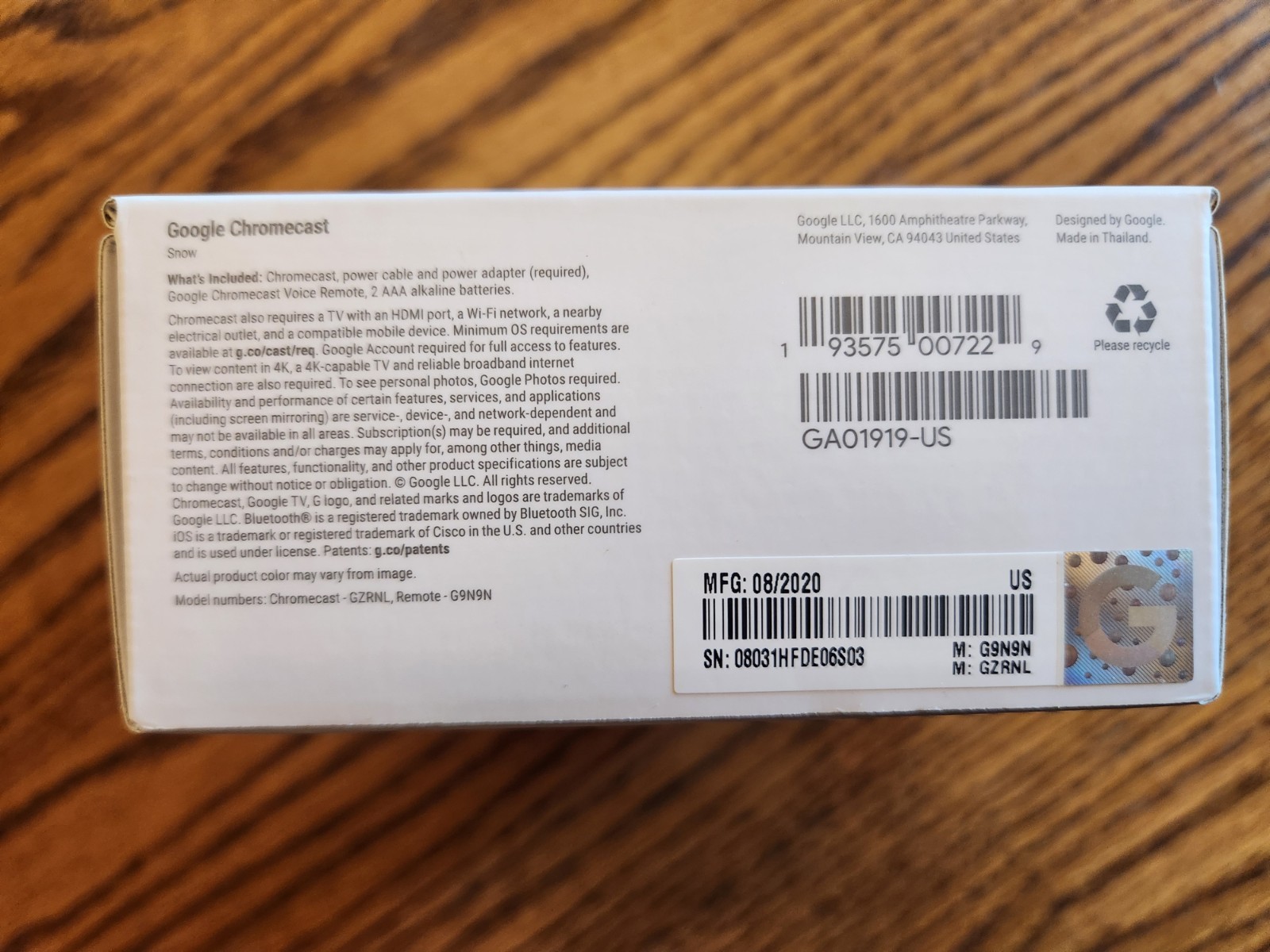 Google Chromecast with Google TV 4K UHD Media Streamer – Snow, Free Remote Cover
