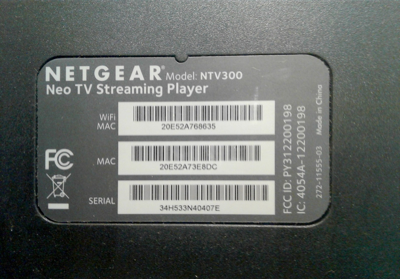 Pre-owned NetGear NTV300 Digital HD Media Streamer