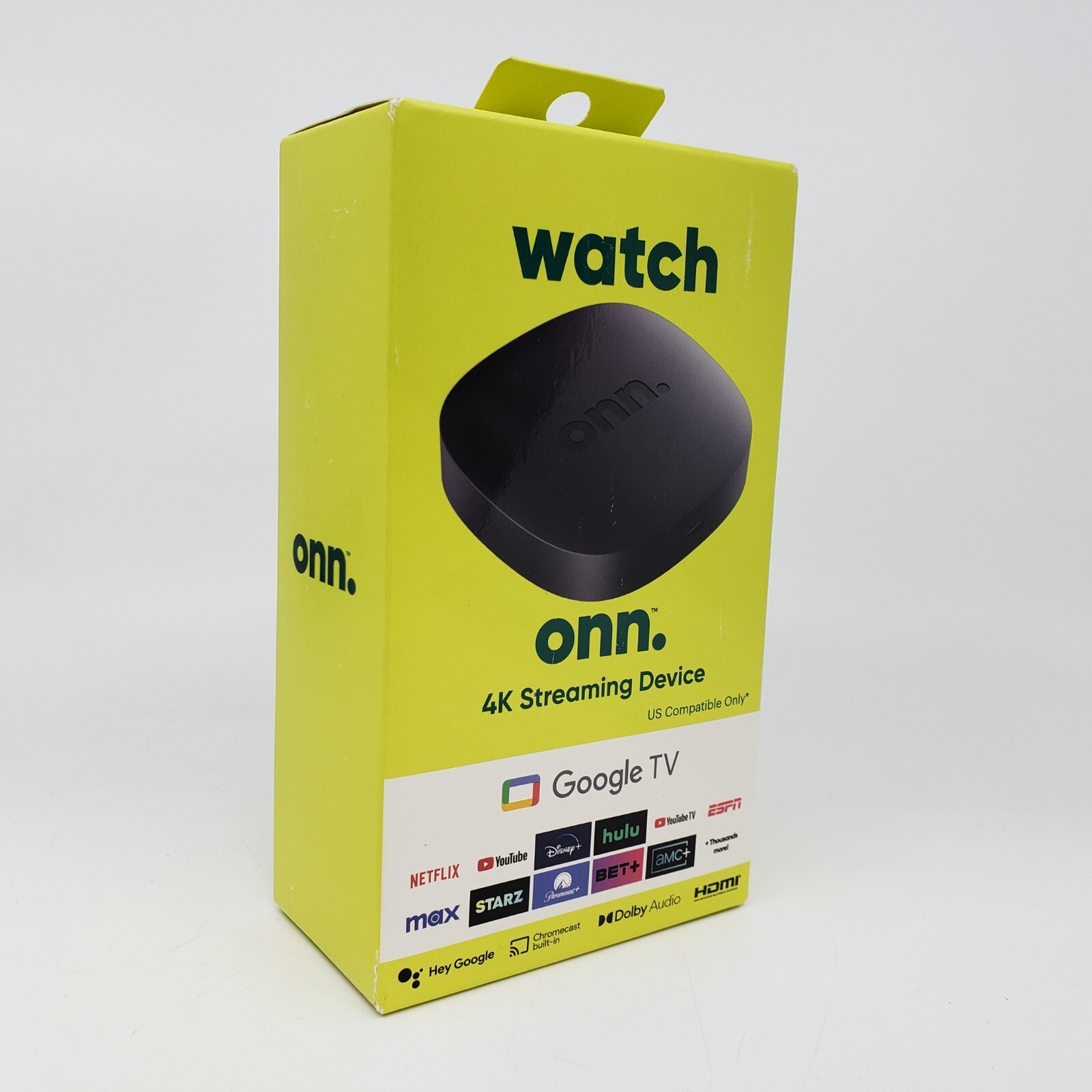 ONN Google TV 4K HD Streaming Box Voice Control Google Assistant (110125667)™