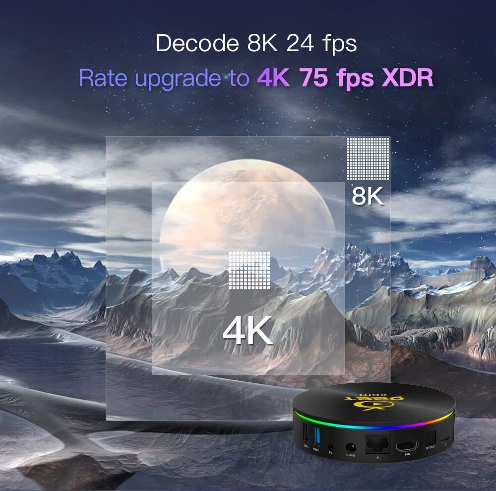 Android 9.0 TV Box Amlogic S905X3 T95Q MAX Android TV Box 4GB RAM 64GB ROM