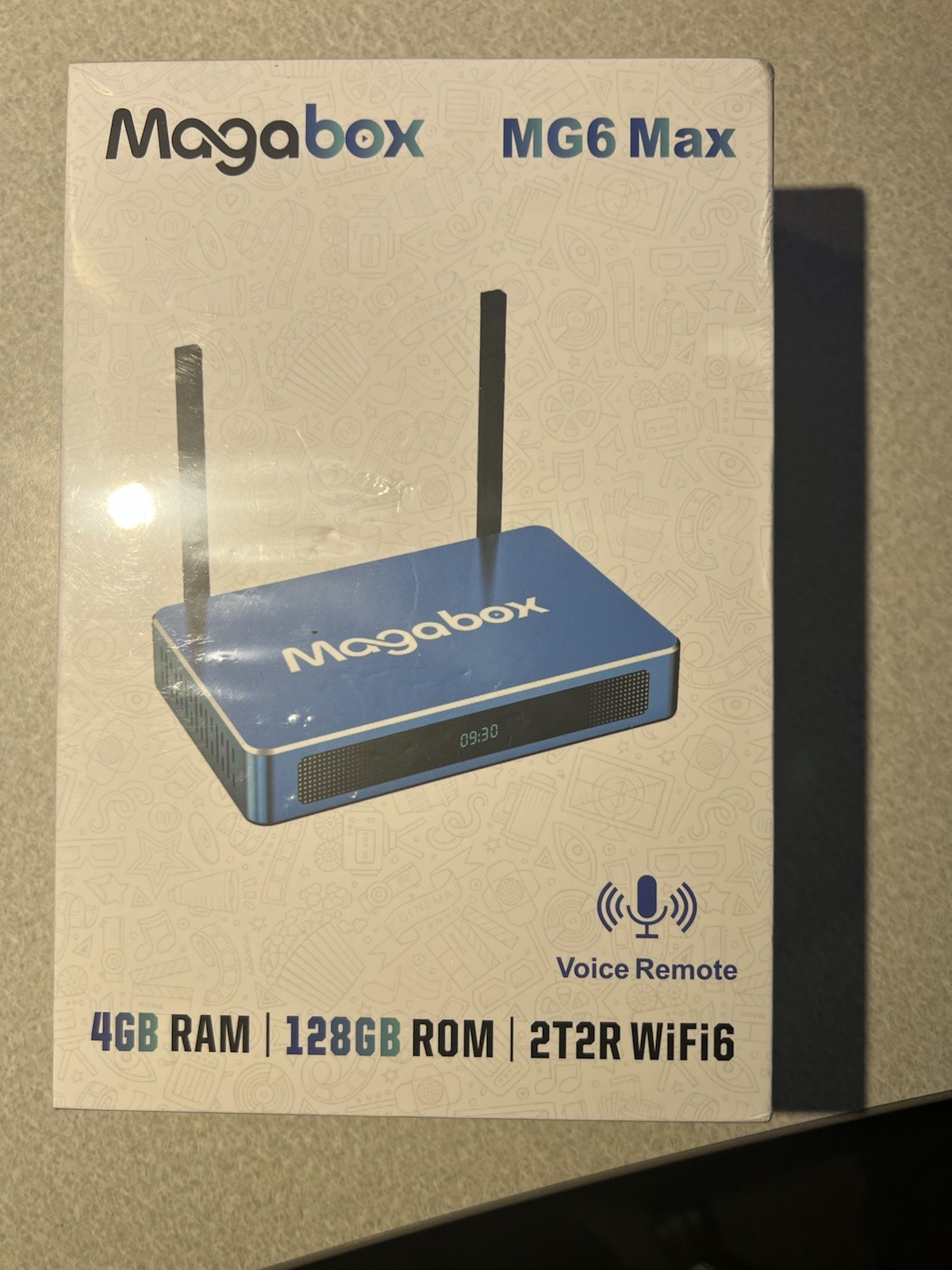Magabox MG6 Max TV Box Media Streamer 128GB Wi-Fi 6 HDMI Voice Remote