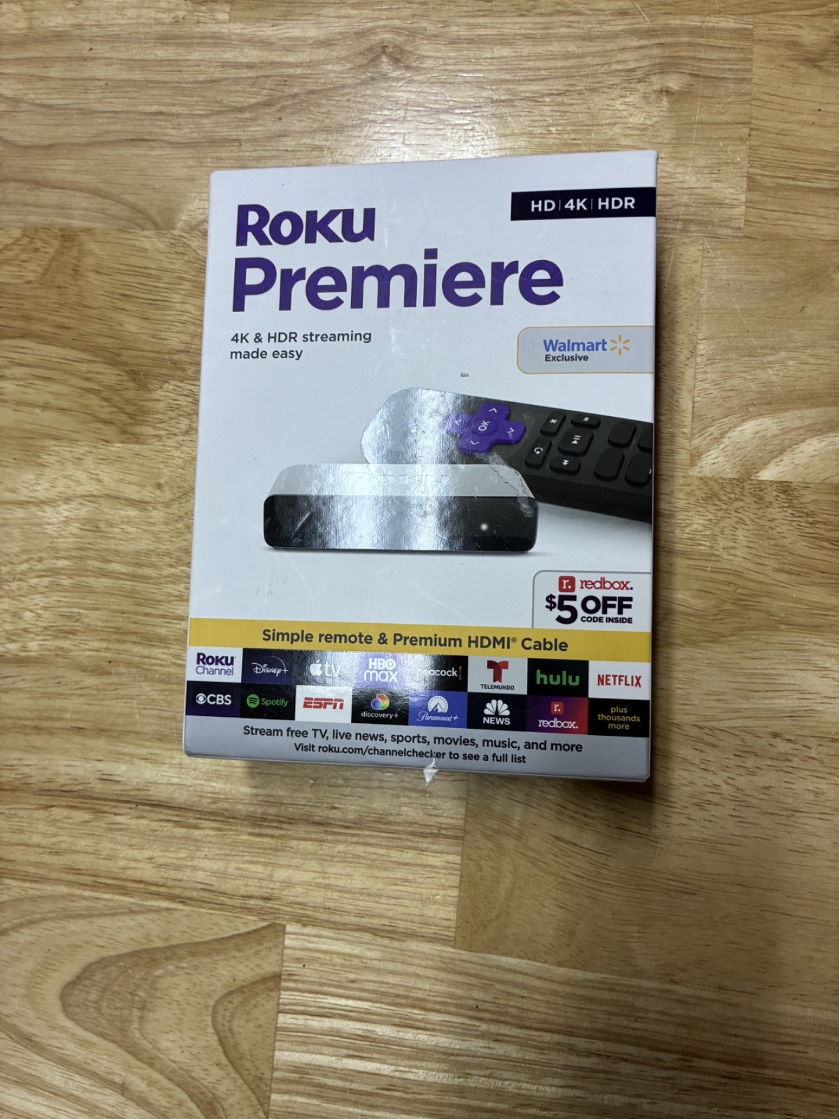 Newest Roku Premiere 3920RW HD/4K/HDR Streaming Media Player,Latest Version!