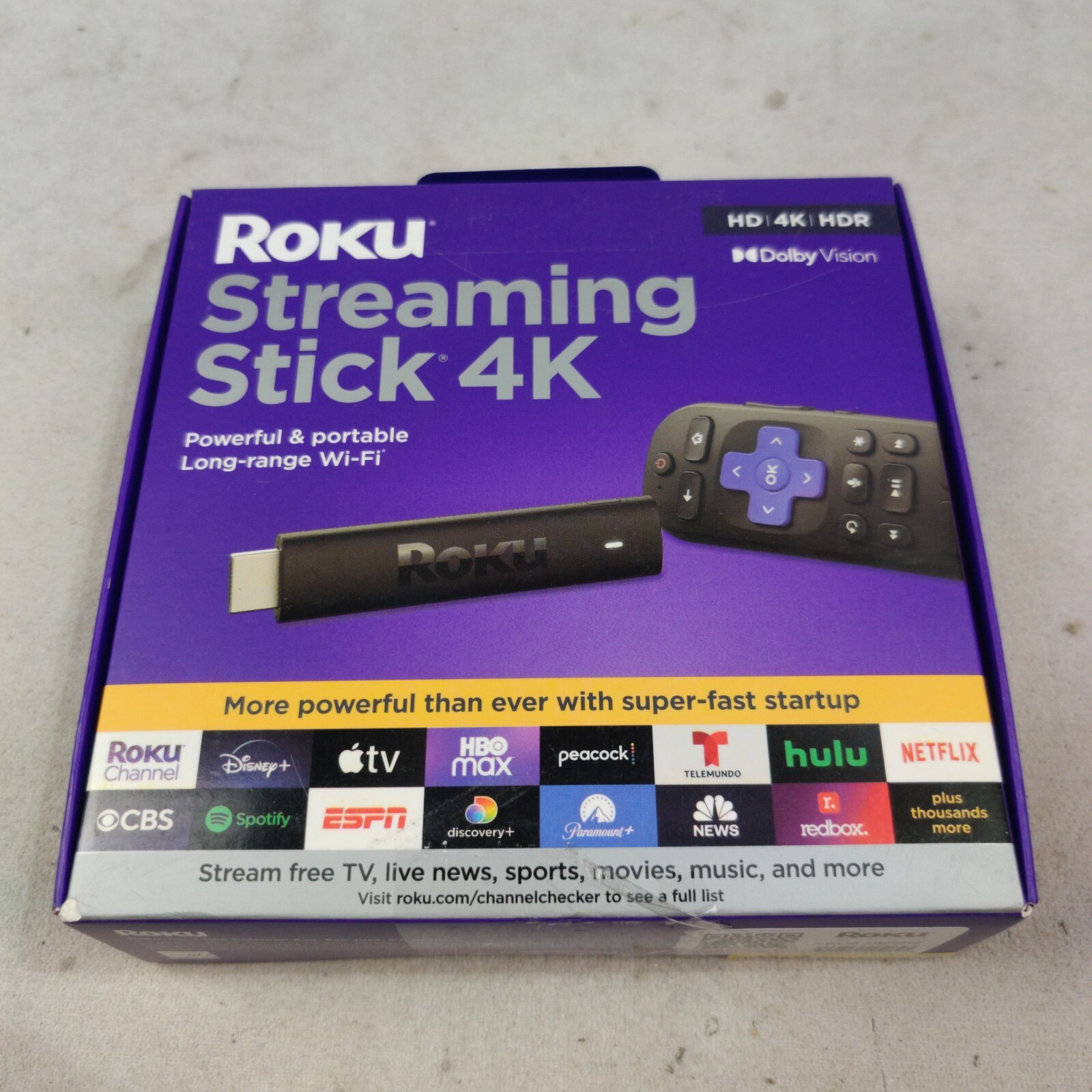 Roku Streaming Stick 4K/HDR/Dolby Vision Streaming Device with Roku Voice Remote