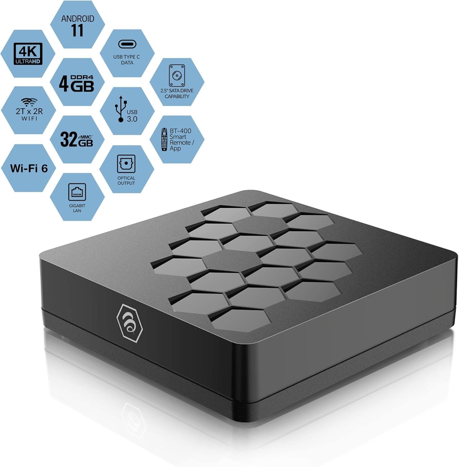 BuzzTV U5 Android TV HD Streaming Media Player 32GB Storage 4GB RAM – New In Box