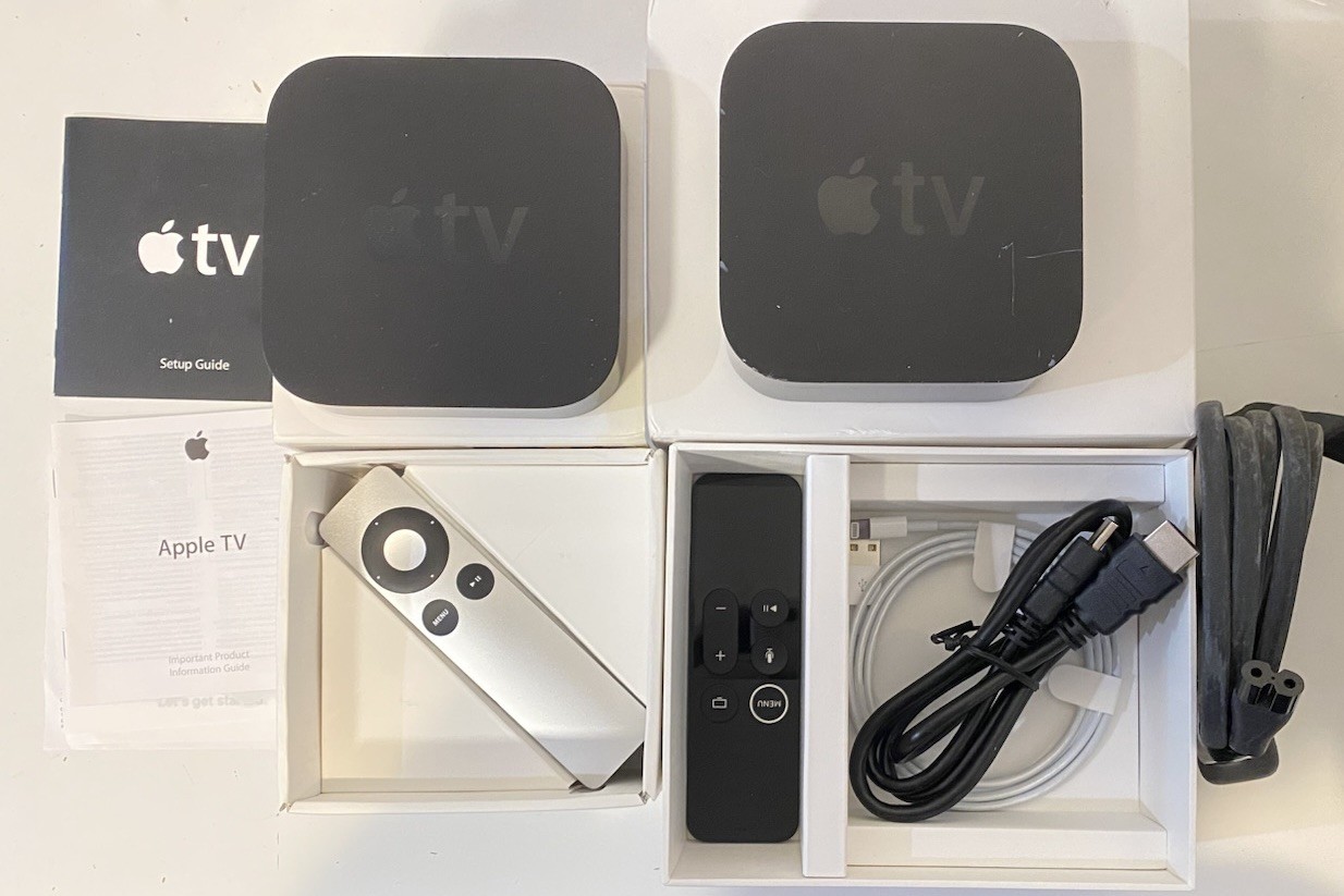 Lot of 2 Apple TV 2nd Gen MC572LL/A and 4th Gen 32GB HD (MR912LL/A)
