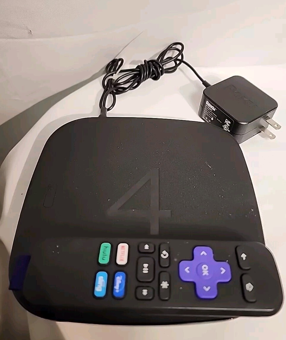 Roku 4 (4th Generation) Media Streamer 4400X W/power Adapter And Remote- Black