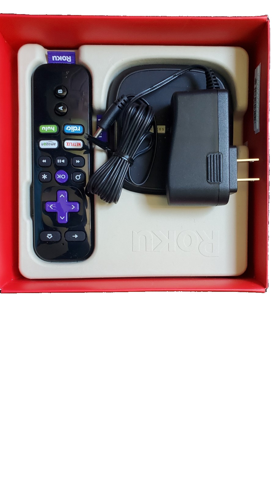 Roku 3 Digital HD Media Streamer Black model# 4230X with remote, and adapter