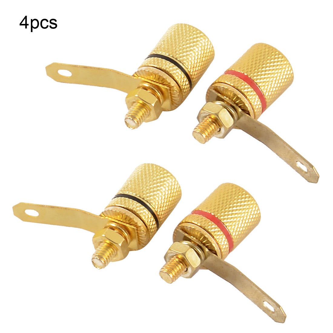 4pcs Audio Terminal 4mm Female Banana Screw Binding Post Connector Apapter