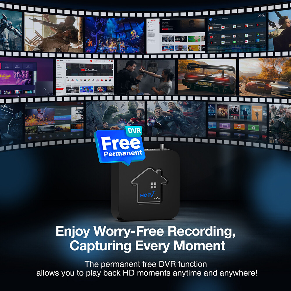 GTMedia X1 TV Tuner 4K ATSC 3.0 DRM over-the-air Free DVR Android Streaming Box