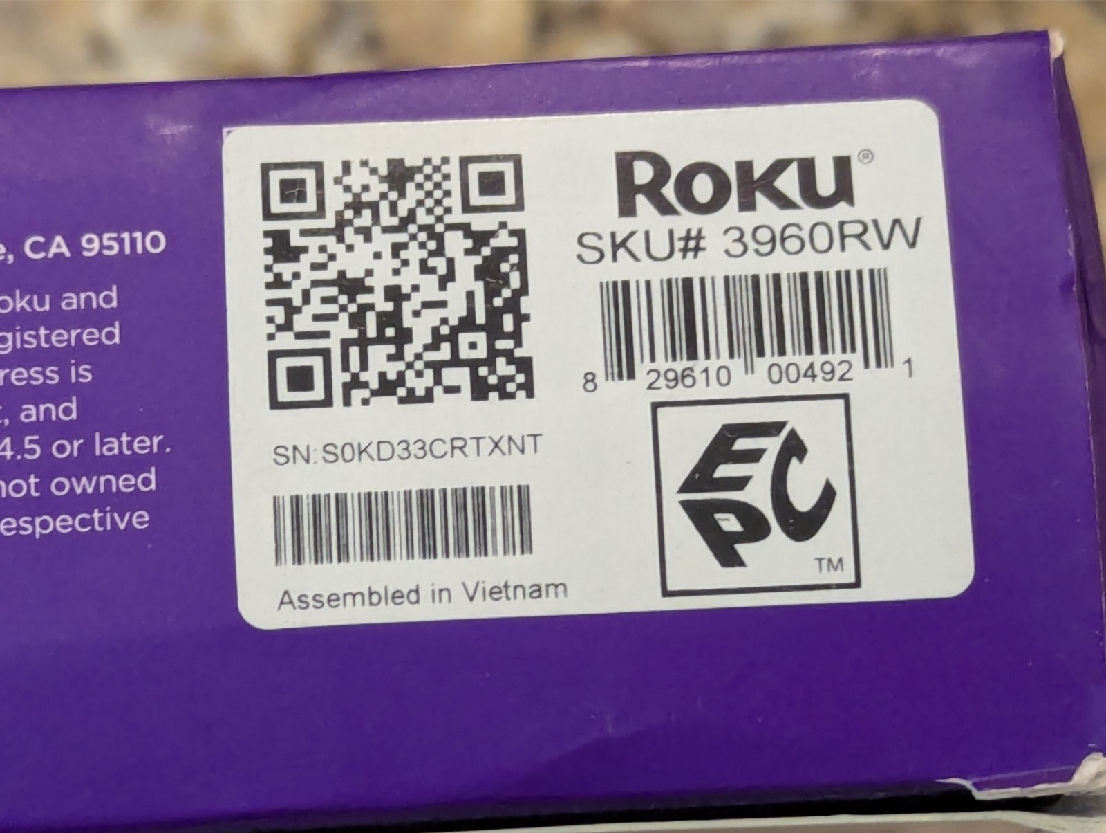 Roku Express HD Streaming Device Fast Wi-Fi Smooth Streaming 3960RW