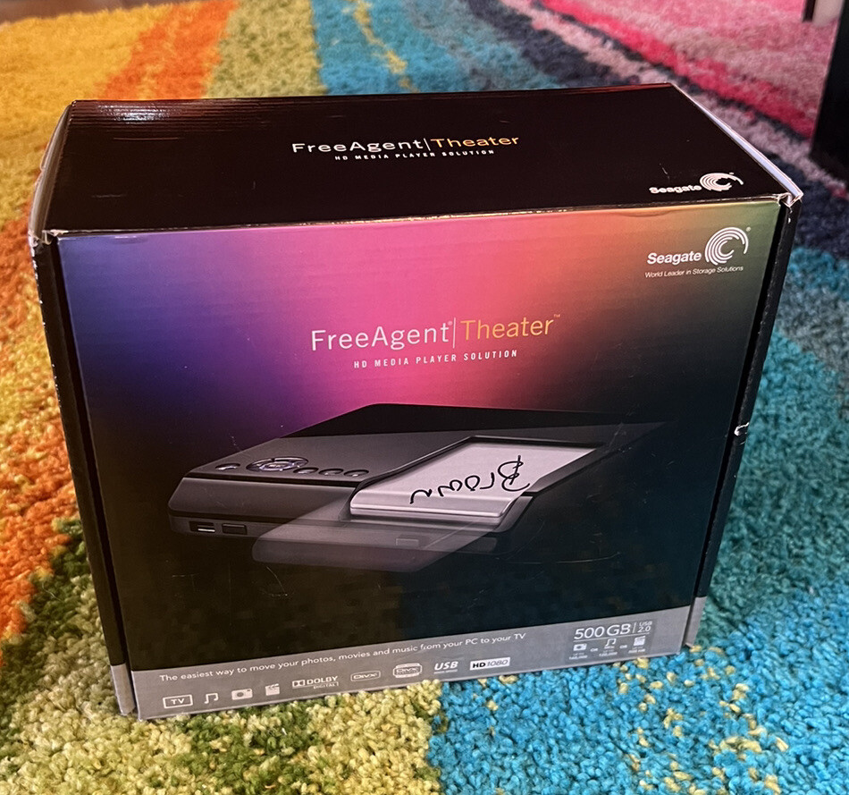 500GB Seagate FreeAgent Theater HD Media Player PC Stream TV ST905004CEA1E1-RK