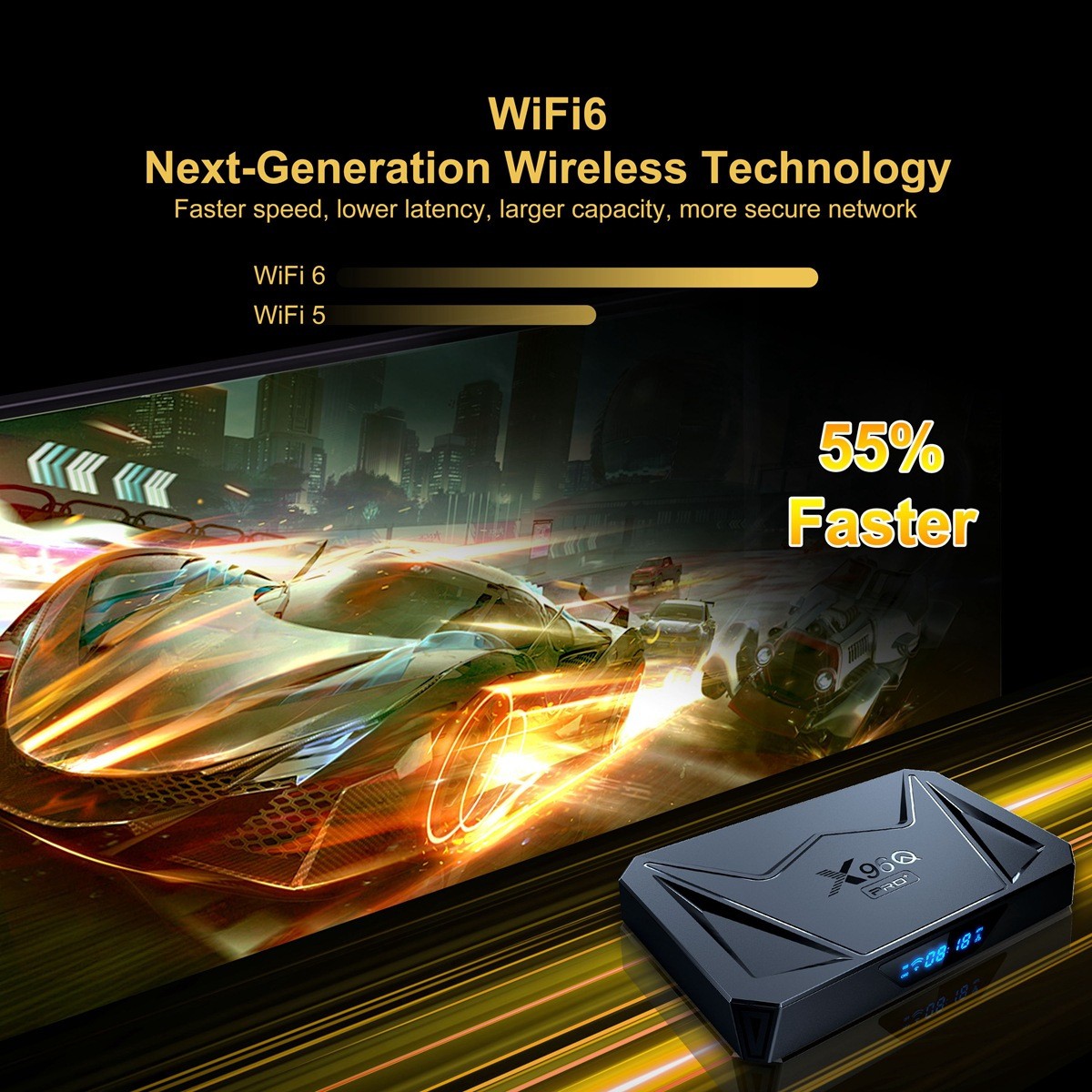 X96Q PRO Plus Android 14.0 TV Box 2GB 16GB Allwinner H728 Dual Wifi Set Top Box
