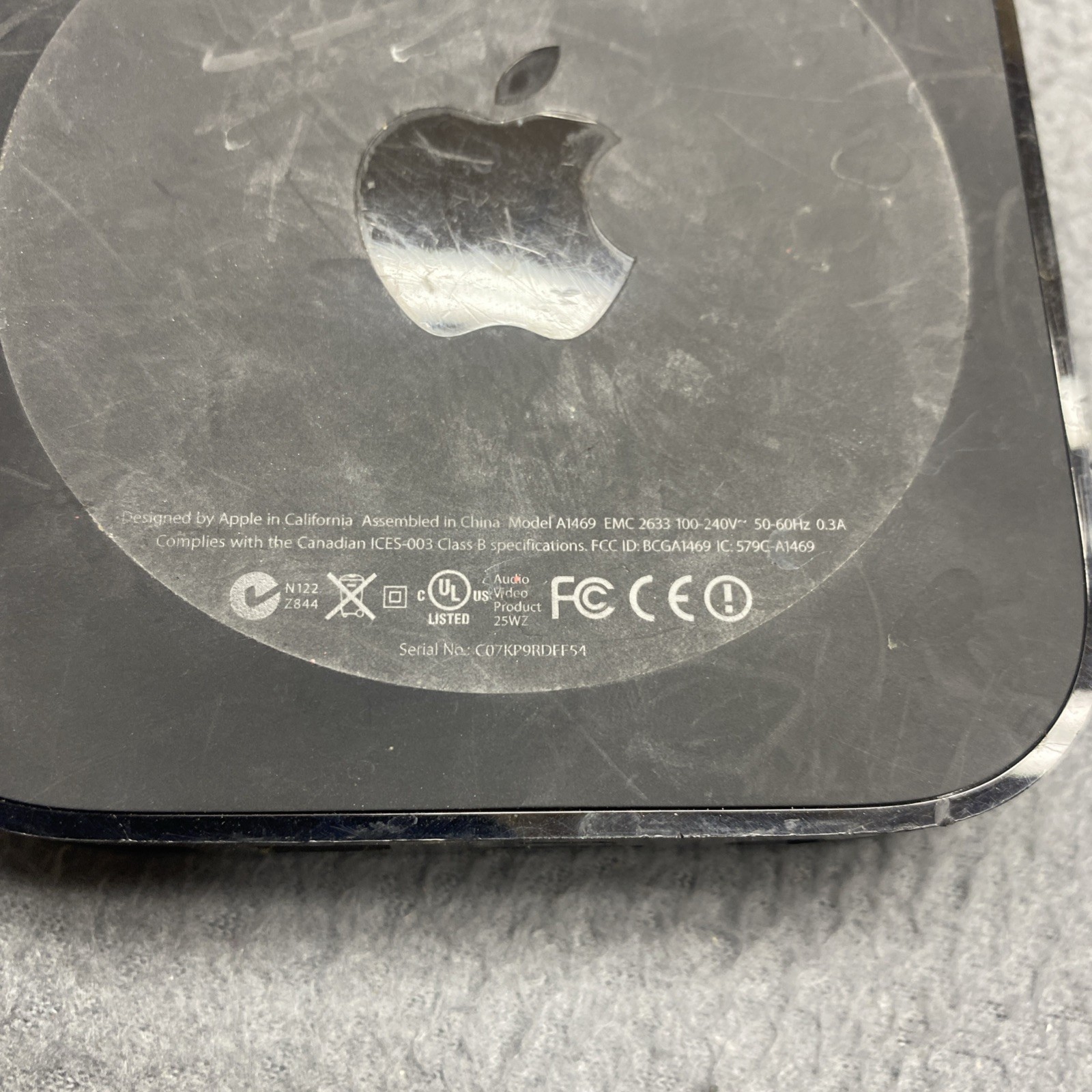 Apple TV 4K 3rd Gen Wi-Fi + Ethernet A1469 – Untested – For Parts