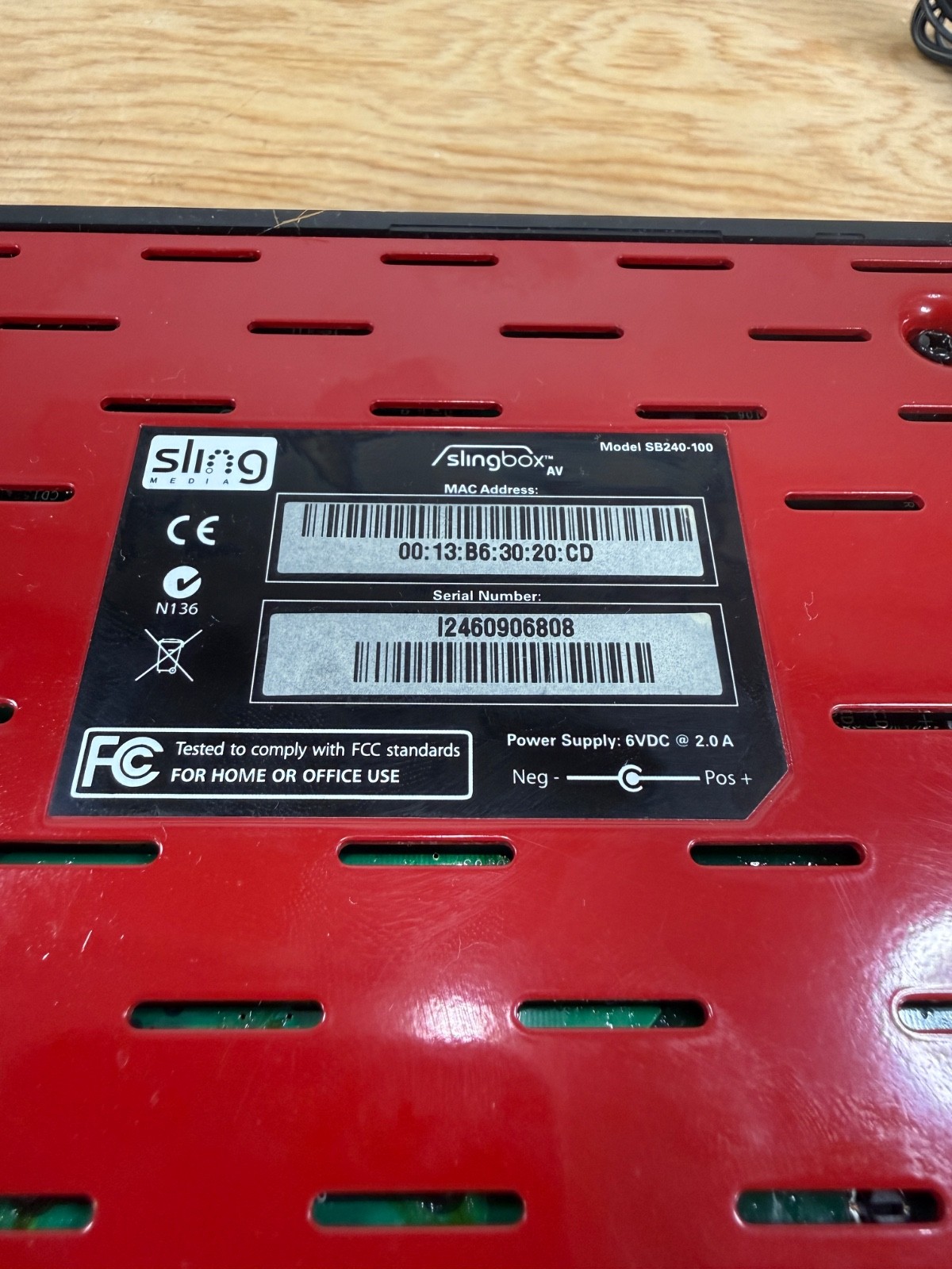 Sling Media Slingbox AV SB240-100 Digital Media Streamer w/ Power Adapter
