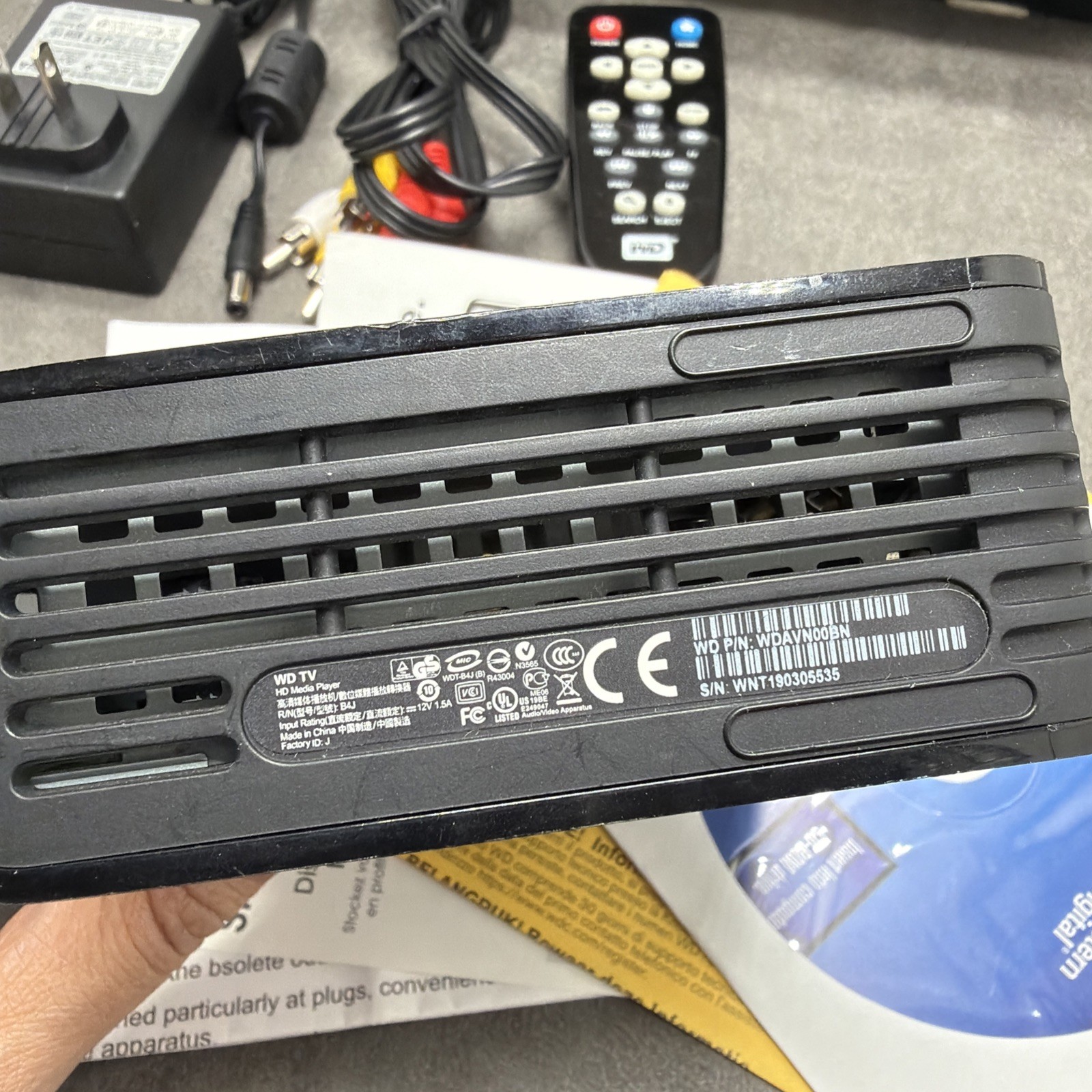 WD TV HD MEDIA PLAYER – 1080p HD Media Player UNTESTED
