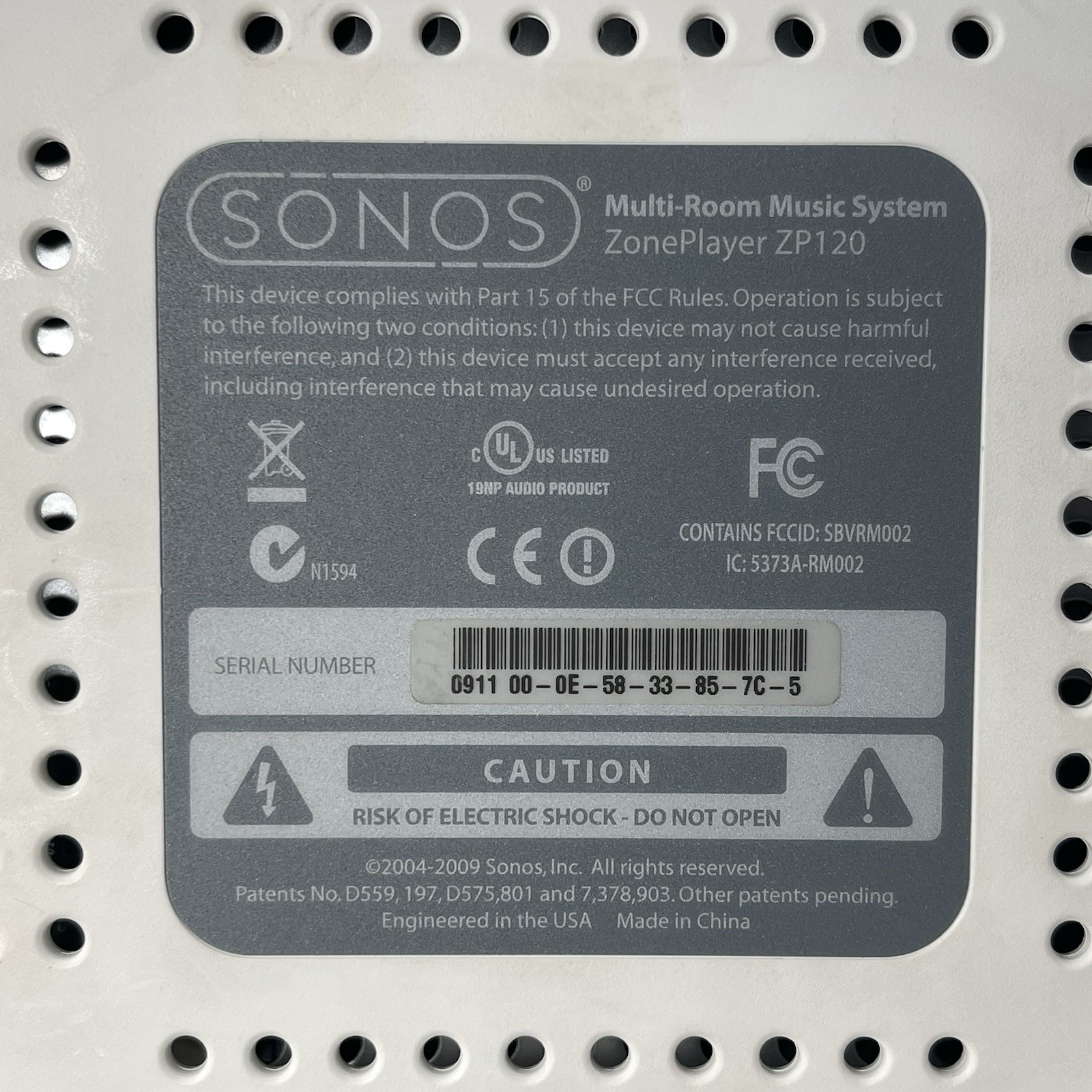 Sonos Music System ZonePlayer ZP120 Streaming Amp (S1 App Only) + Bridge BR100