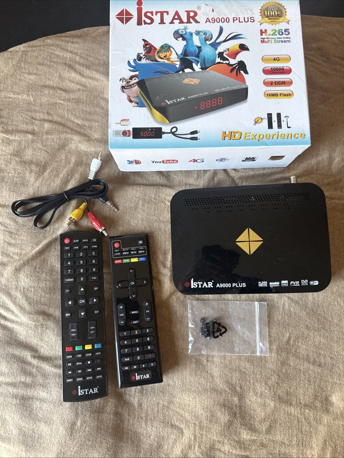 iSTAR A9000 PLUS Box | H.265 | 5G | Channels Multistream | 2GB | Black Yellow