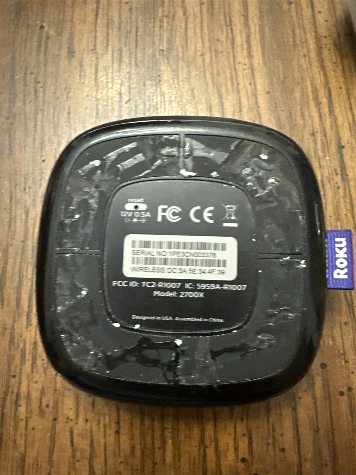 Roku LT 2nd Gen Media Streamer 2450X Purple w/AC Adapter/HDMI/Remote