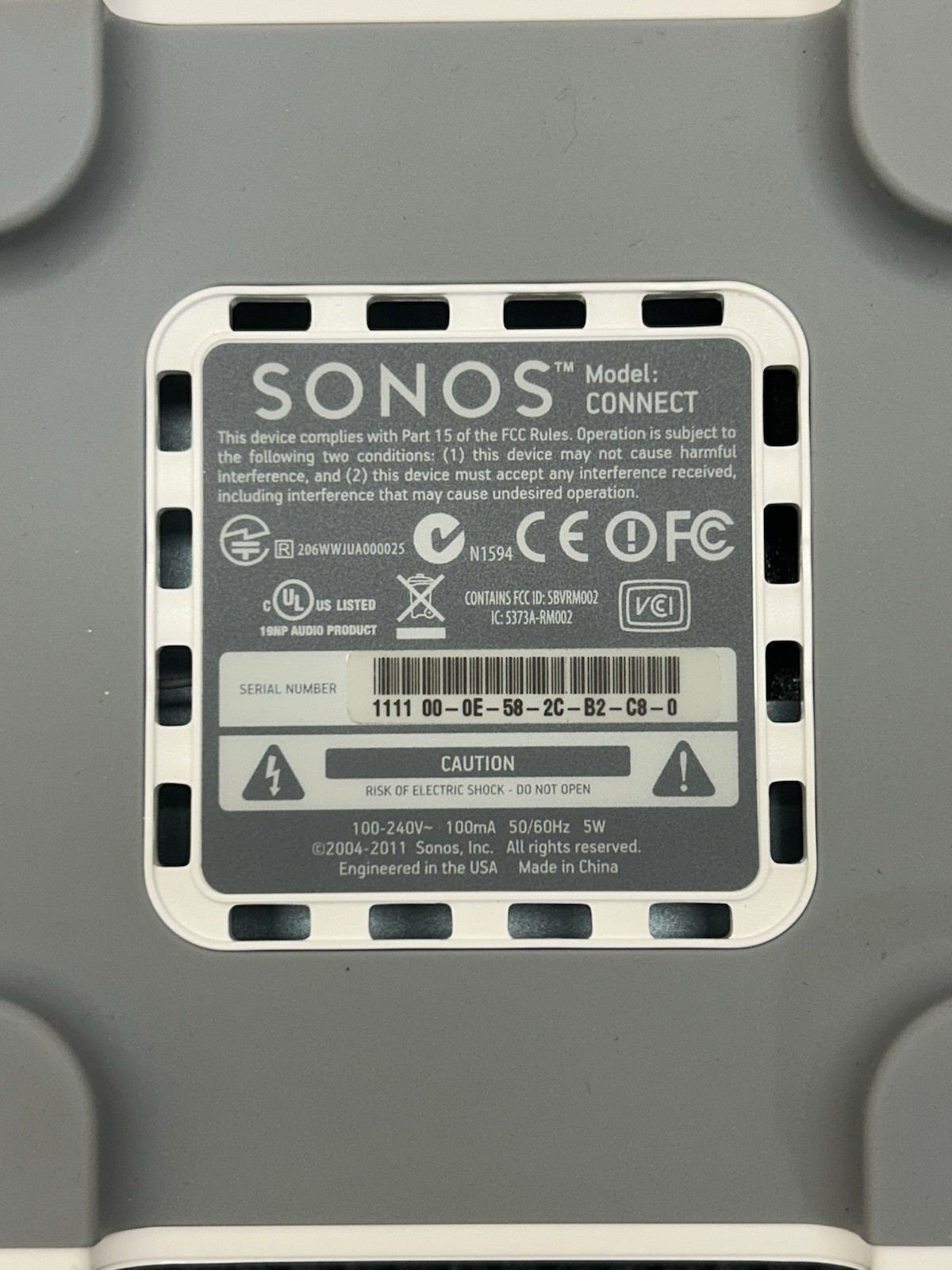 Sonos CONNECT Wireless Streaming Audio Receiver White – S1 Compatible