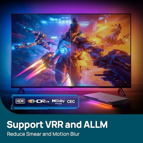 8K HDMI Sync Box with AI LumiSync, Cuttable LED Backlights for 27-90 inch TVs