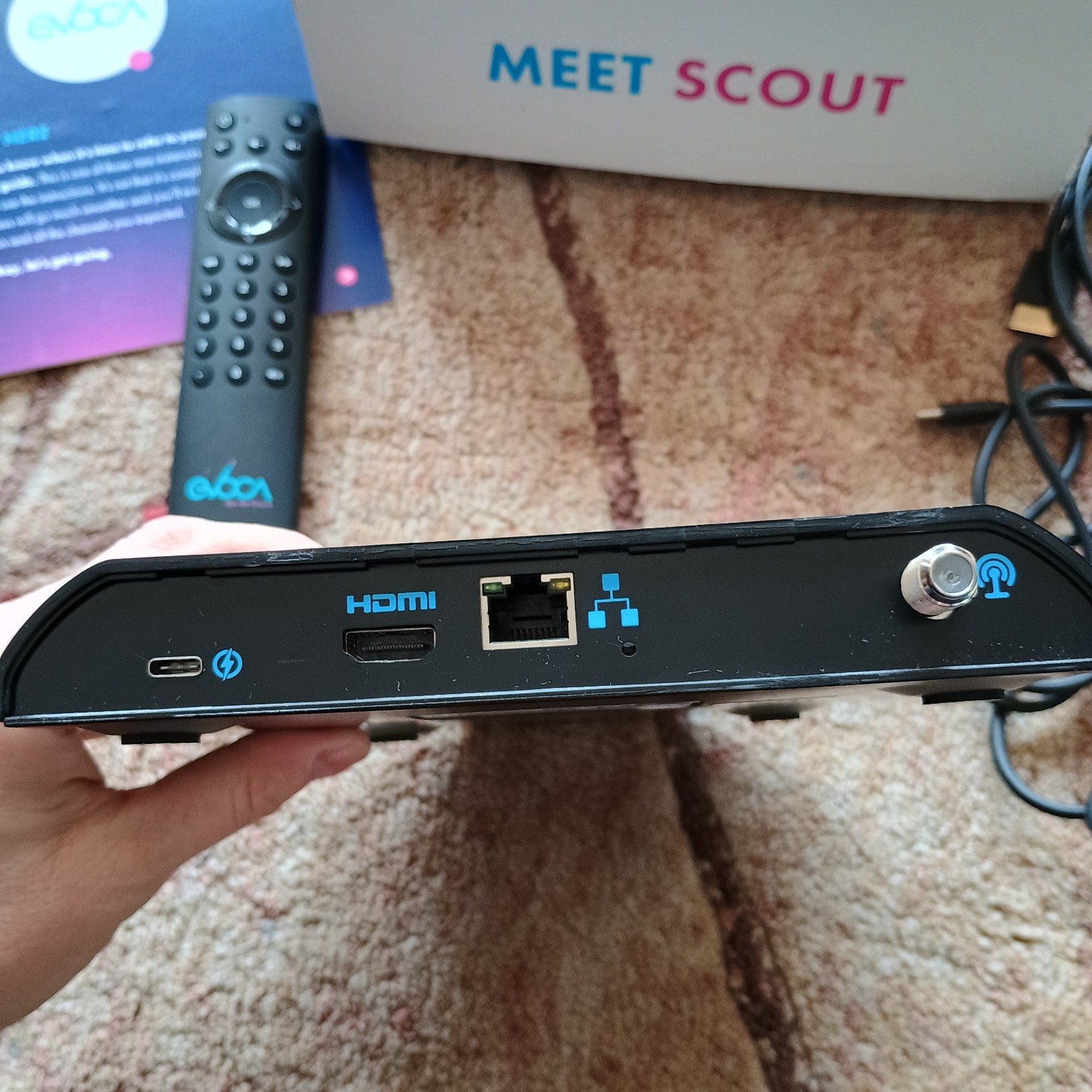 Scout by Evoca TV Receiver Box w/ Remote Power & HDMI & Manual in Box