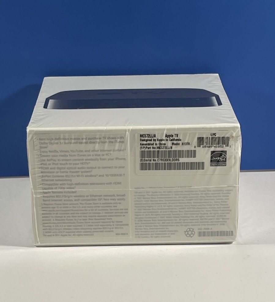 Apple TV 2nd Gen A1378 MC572LL/A NEW SEALED w/ Remote 720p HDMI Streaming