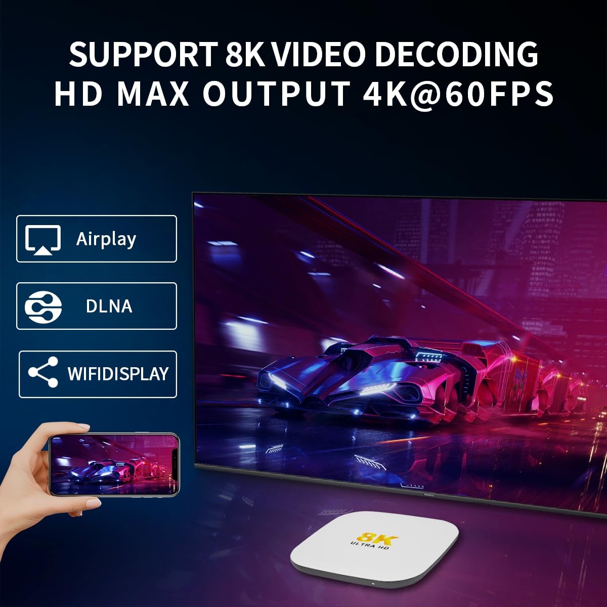 Android 14 TV Box 2026 M2 Plus 4K UHD HDR10 Streaming Media Player with Voice…