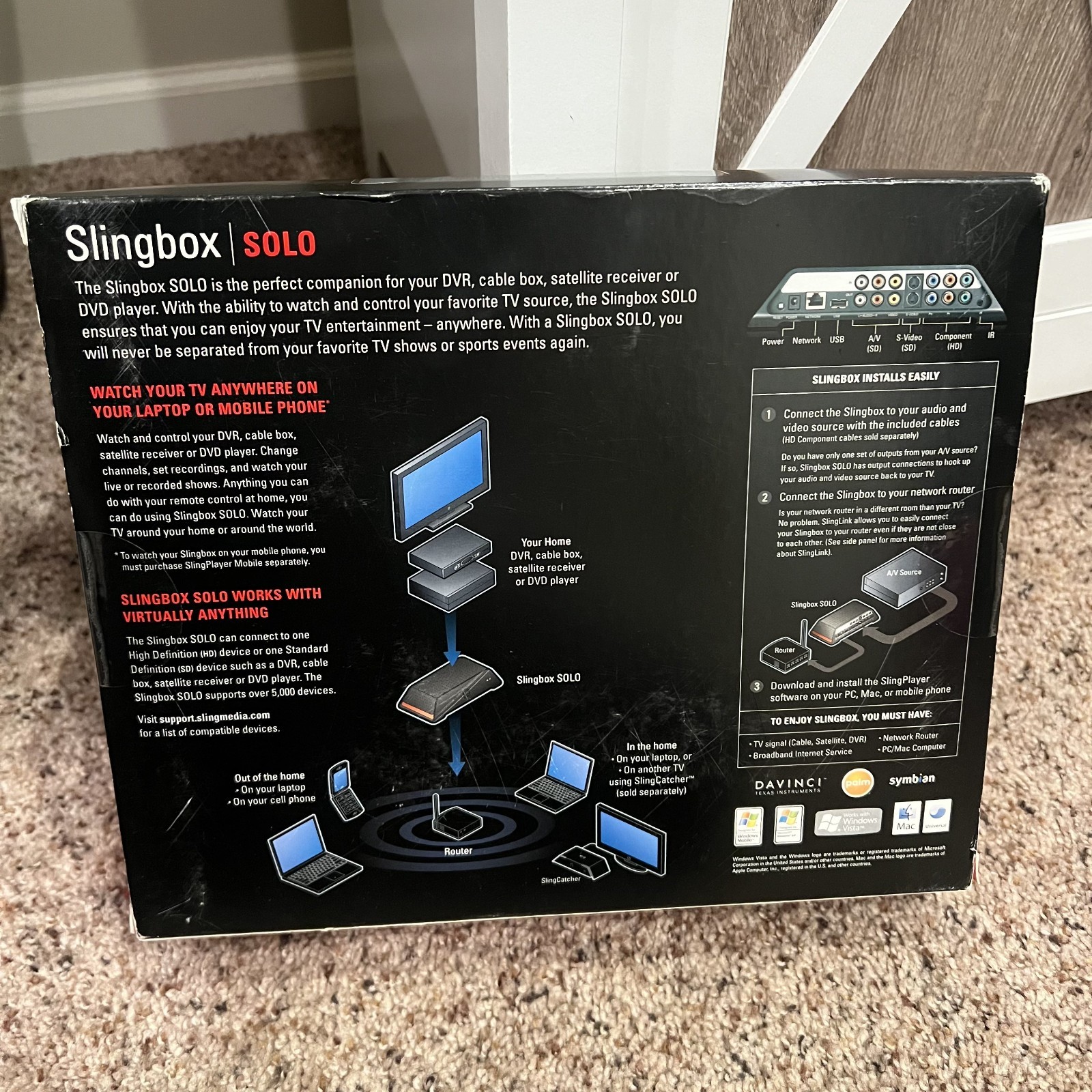 Sling Media Slingbox SOLO SB260-100 Ethernet 1080i Component Video Streamer