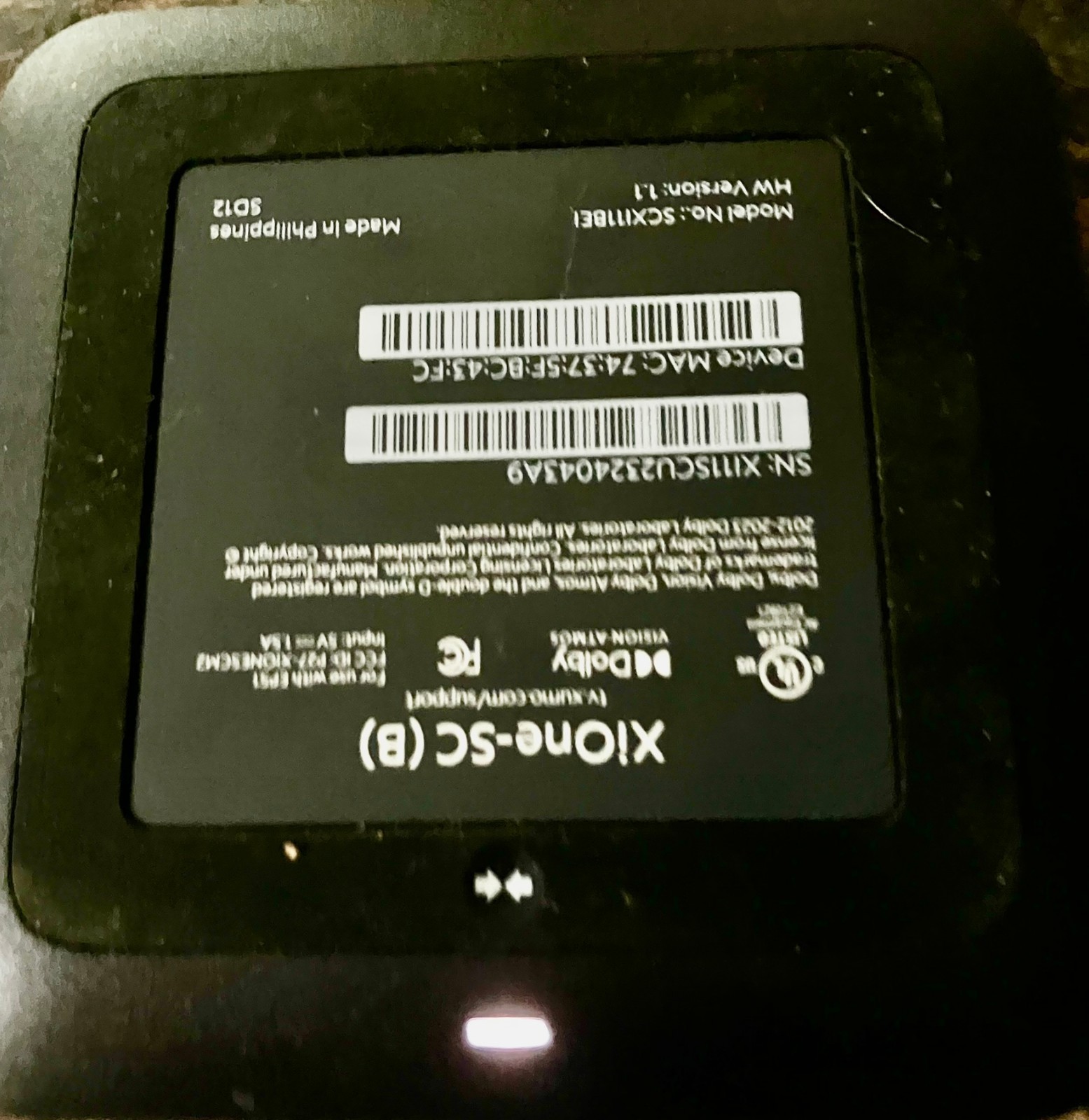 Xumo SCXI11BEI XiOne-SC (B) Stream Box With Power Cord & HDMI Cord *No Remote*