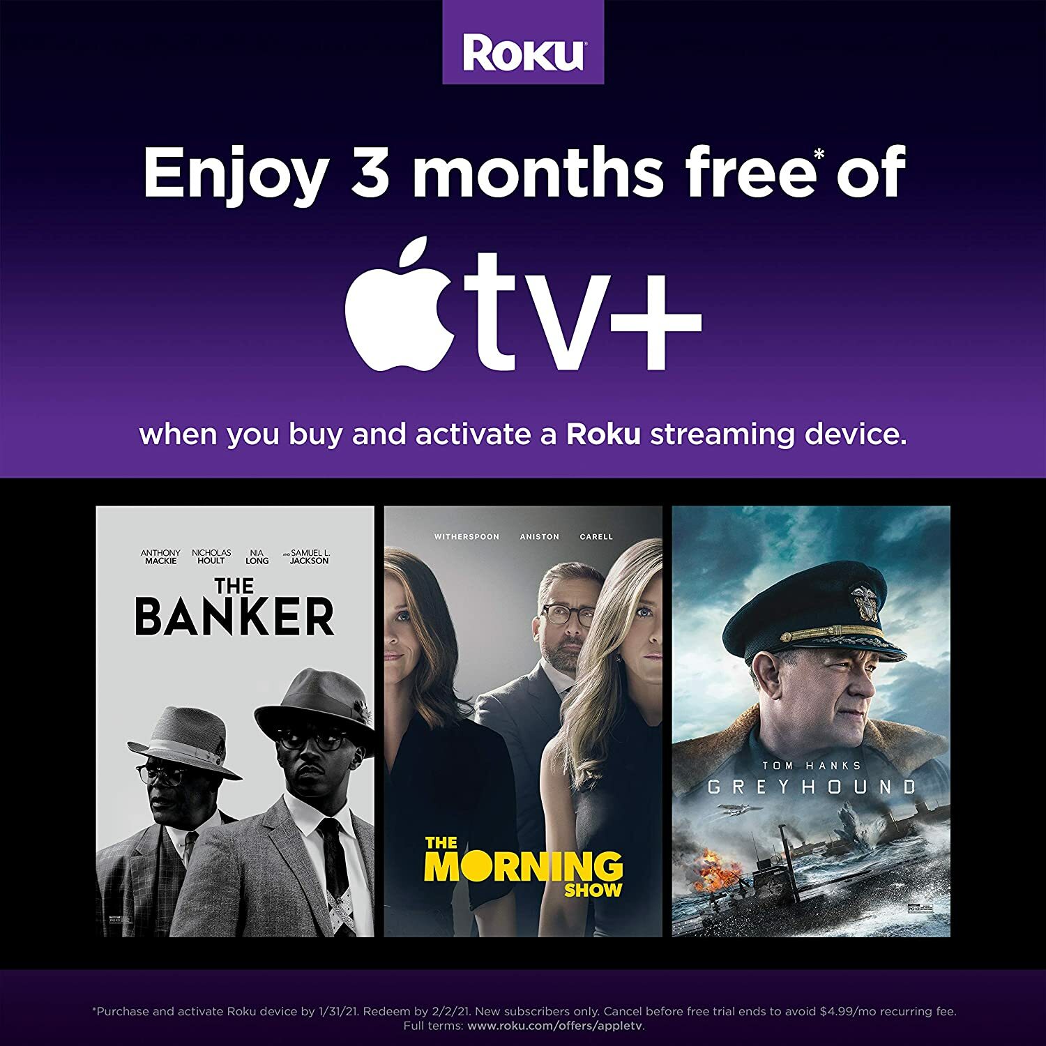 Roku Premiere | HD/4K/HDR Streaming Media Player, Simple Remote and Premium HDMI