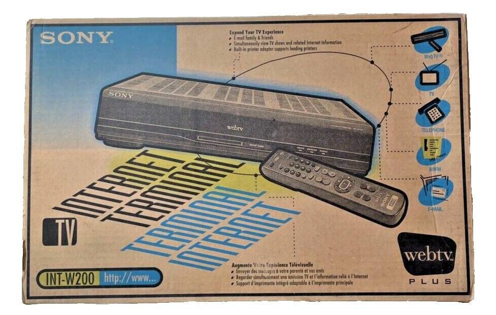 Sony 1998 Vintage Webtv Plus INT-W200 Internet Terminal New in Box