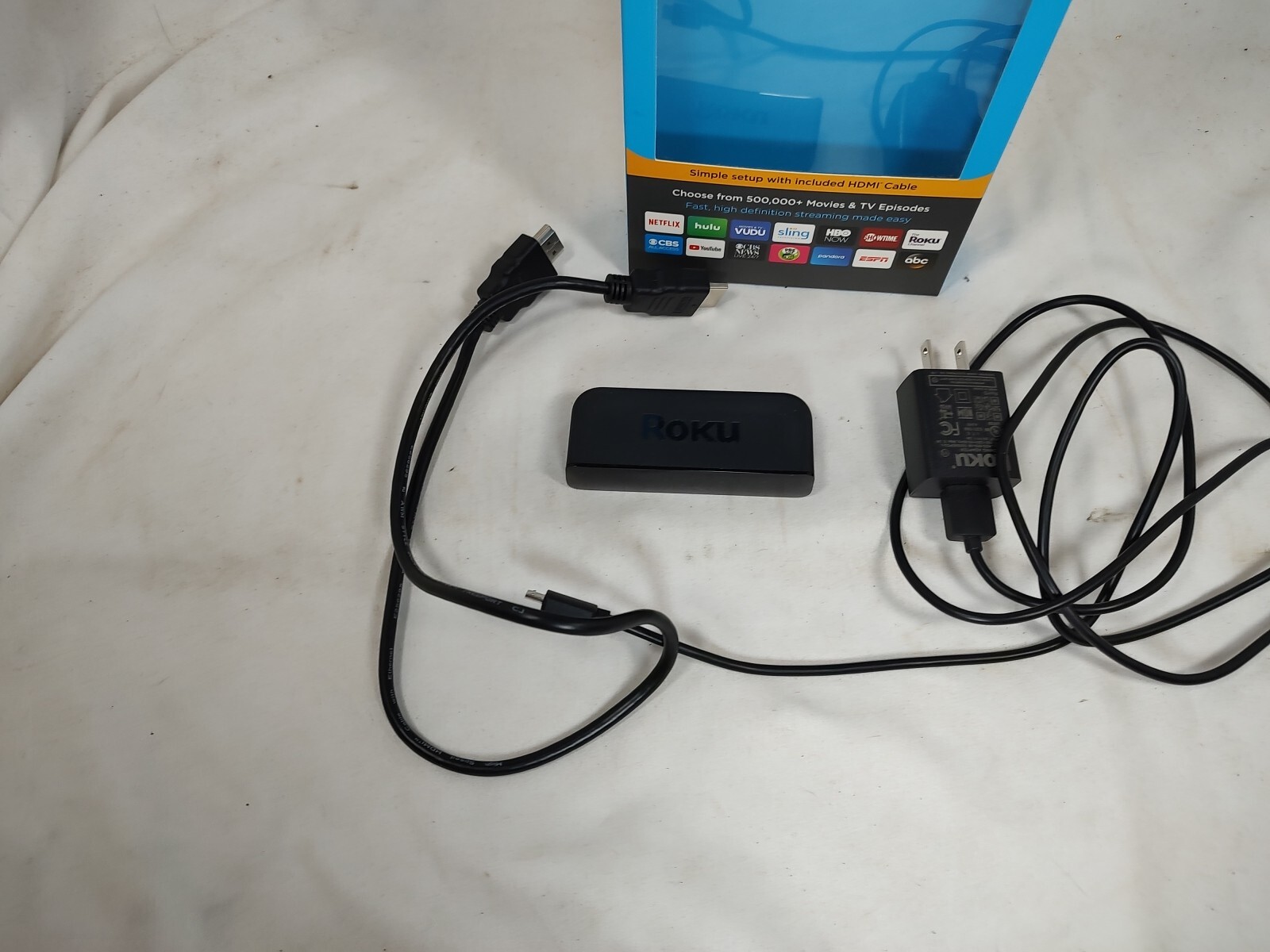 Roku Express 3900X Digital HD Media Streamer Tested NO REMOTE! W/ Power & Hdmi