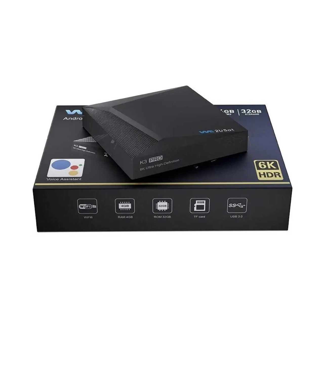 We2USat K3 PRO Android Smart TV Box – Streaming and Cable TV.