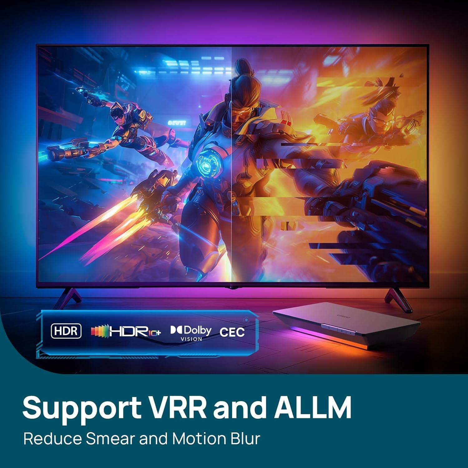 TV Backlight, HDMI 2.1 Sync Box with AI LumiSync Technology, Supports 8K@60Hz…