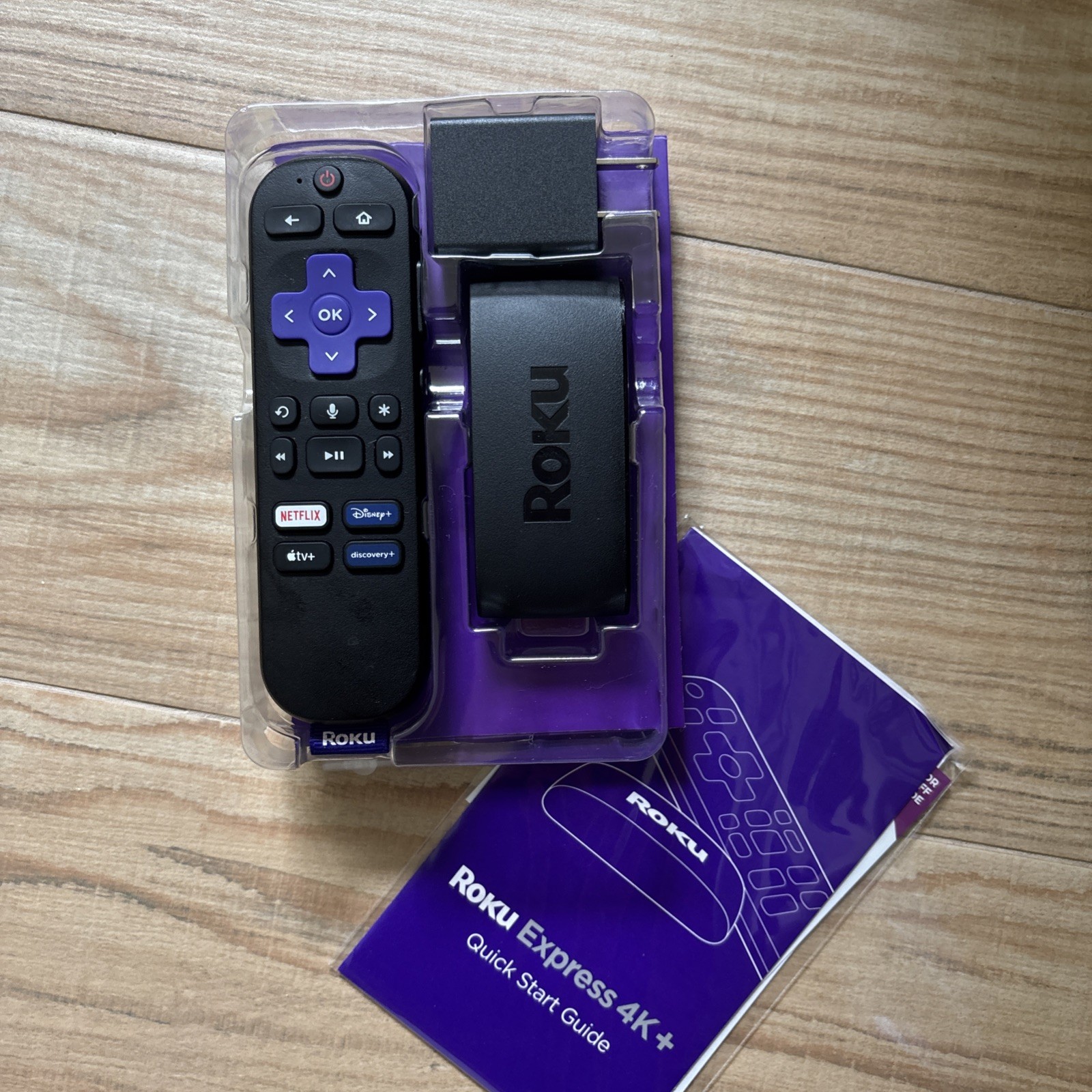 Roku Express 4K+ Streaming Device 2160p HDR Voice Remote Wi-Fi HDMI Black