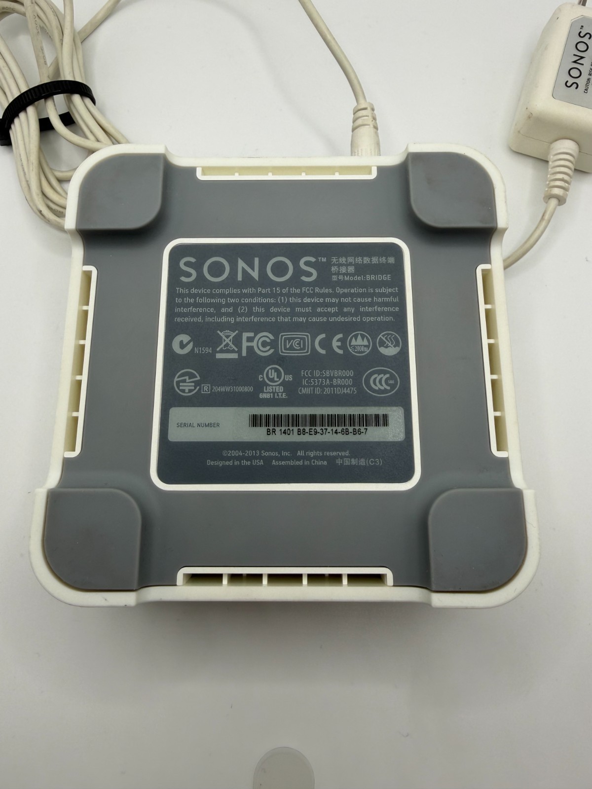 Sonos Wired Wifi Bridge, White, Slightly Used, SR BR 1401