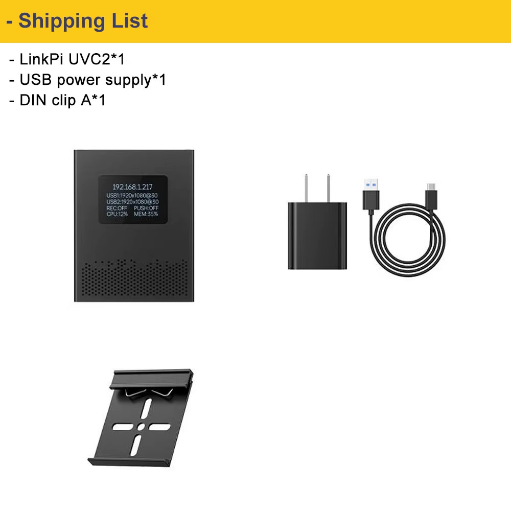 Link Pi UVC2 2-way USB Encoder/Decoder 4K30fps NDI/ SRT H.265 Encoding UVC To HD