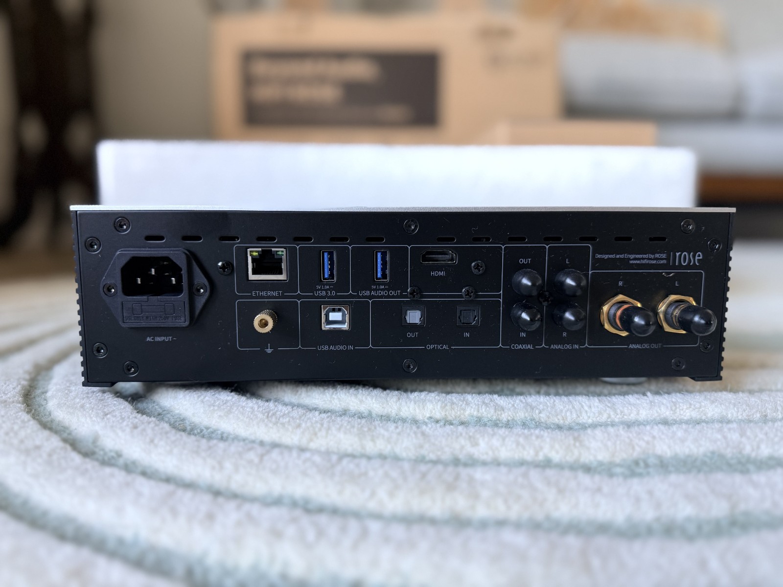 HiFi Rose RS250A Network Streamer DAC Preamp – OPEN BOX UNUSED – Silver